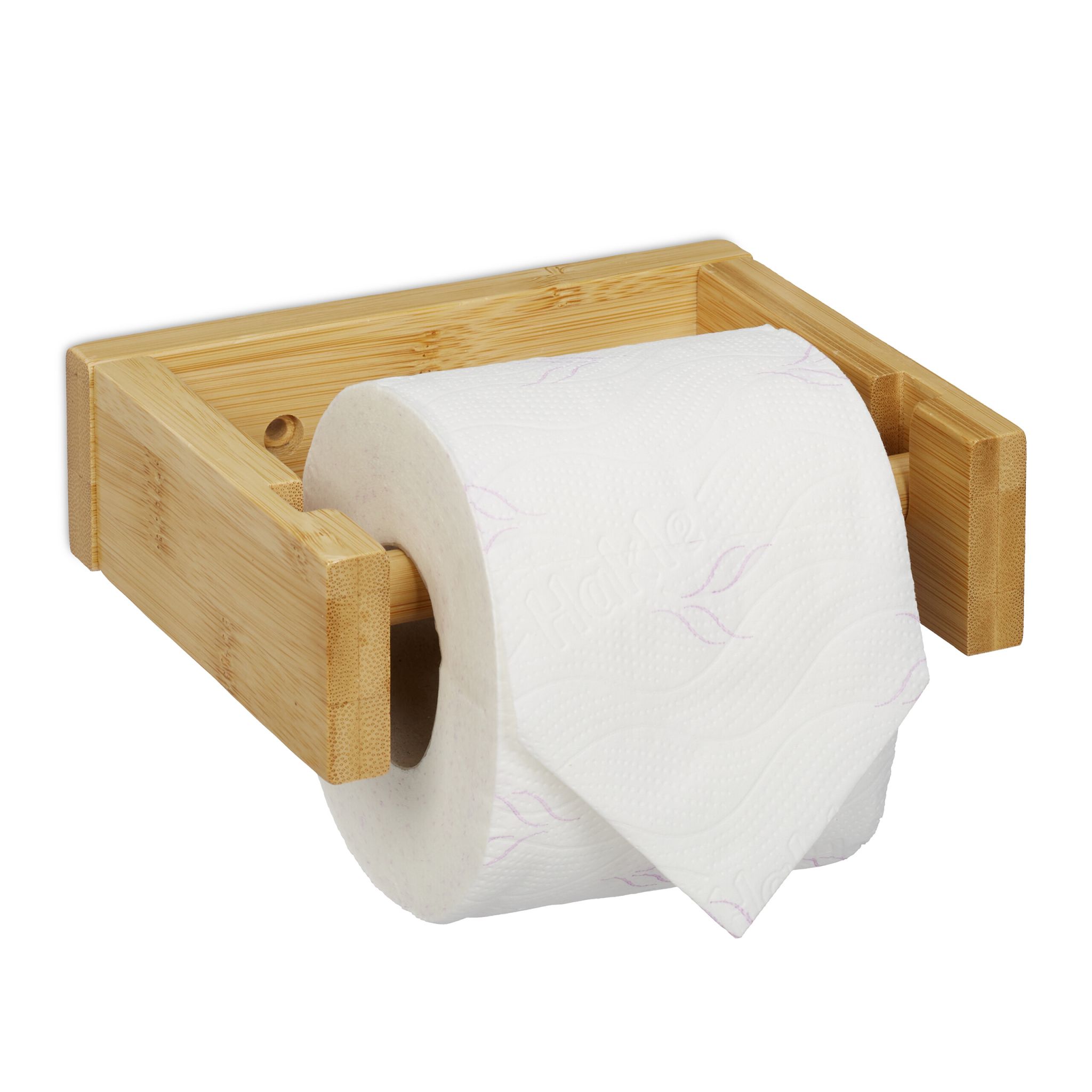 Toilettenpapierhalter Bambus Hellbraun
