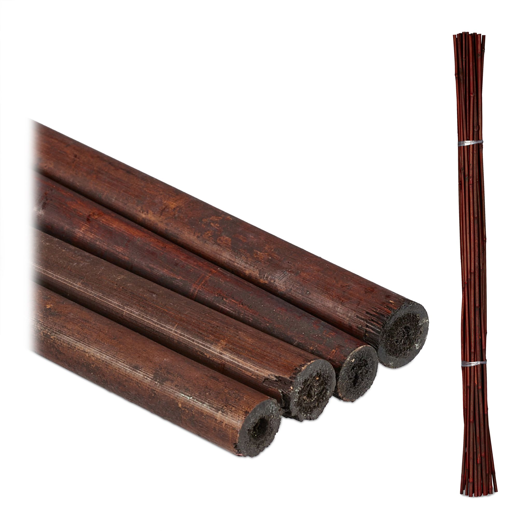 Pflanzstäbe 25er-Set 105cm Dunkelbraun