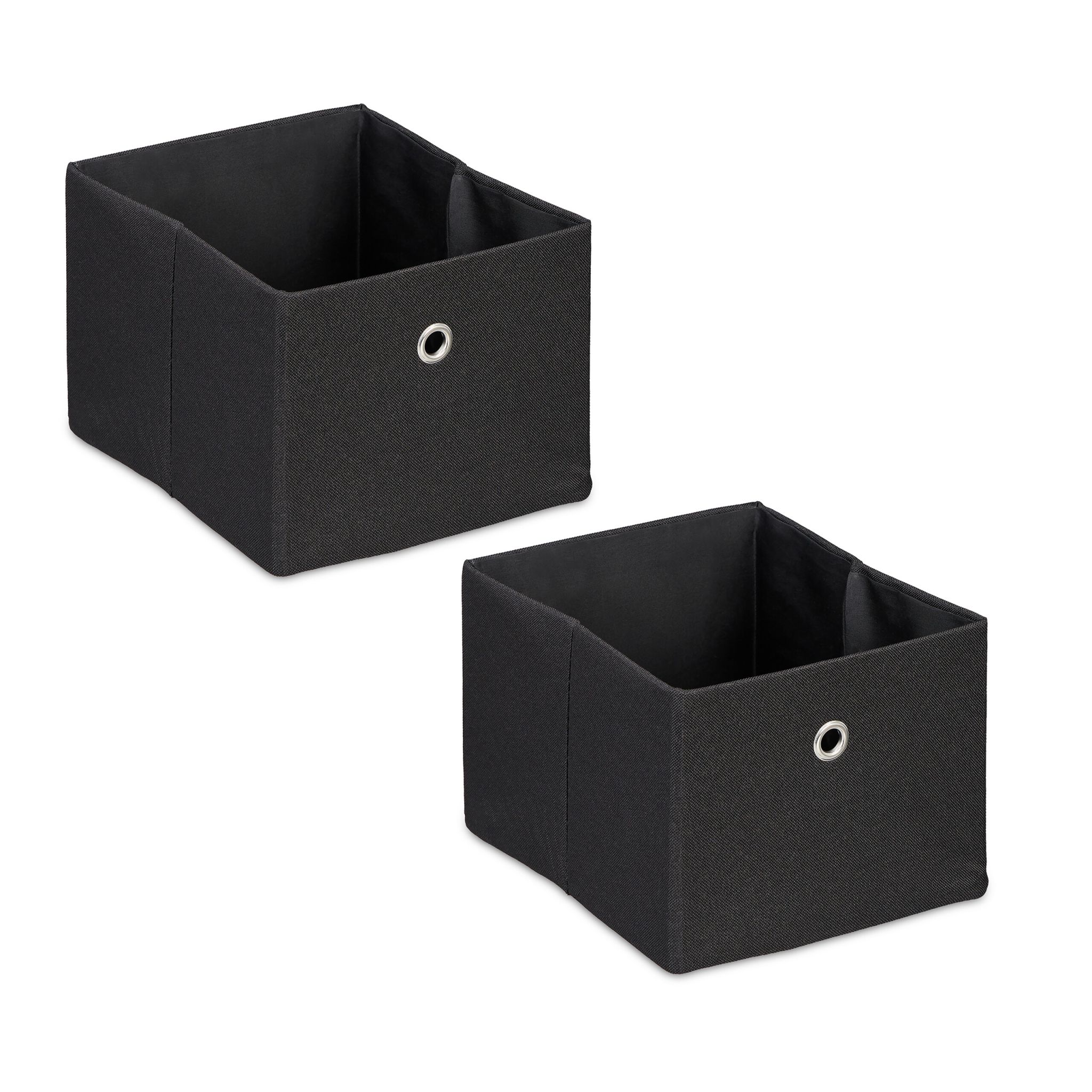 Aufbewahrungsbox 2er-Set Schwarz-Silber