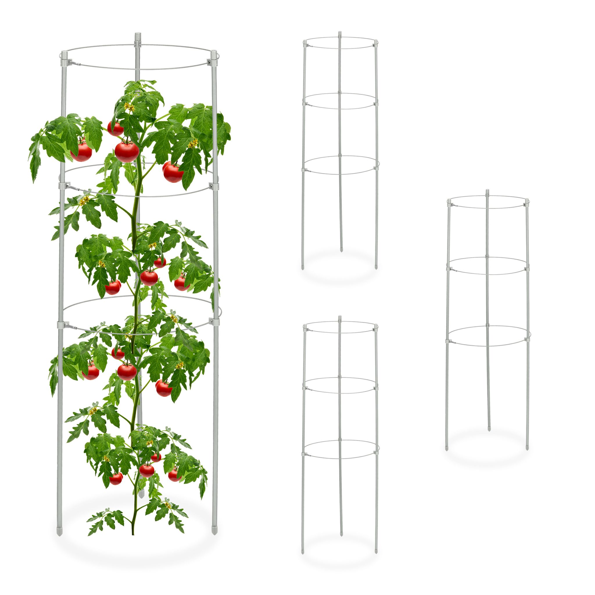 Rankhilfe 60cm 4er-Set Grau