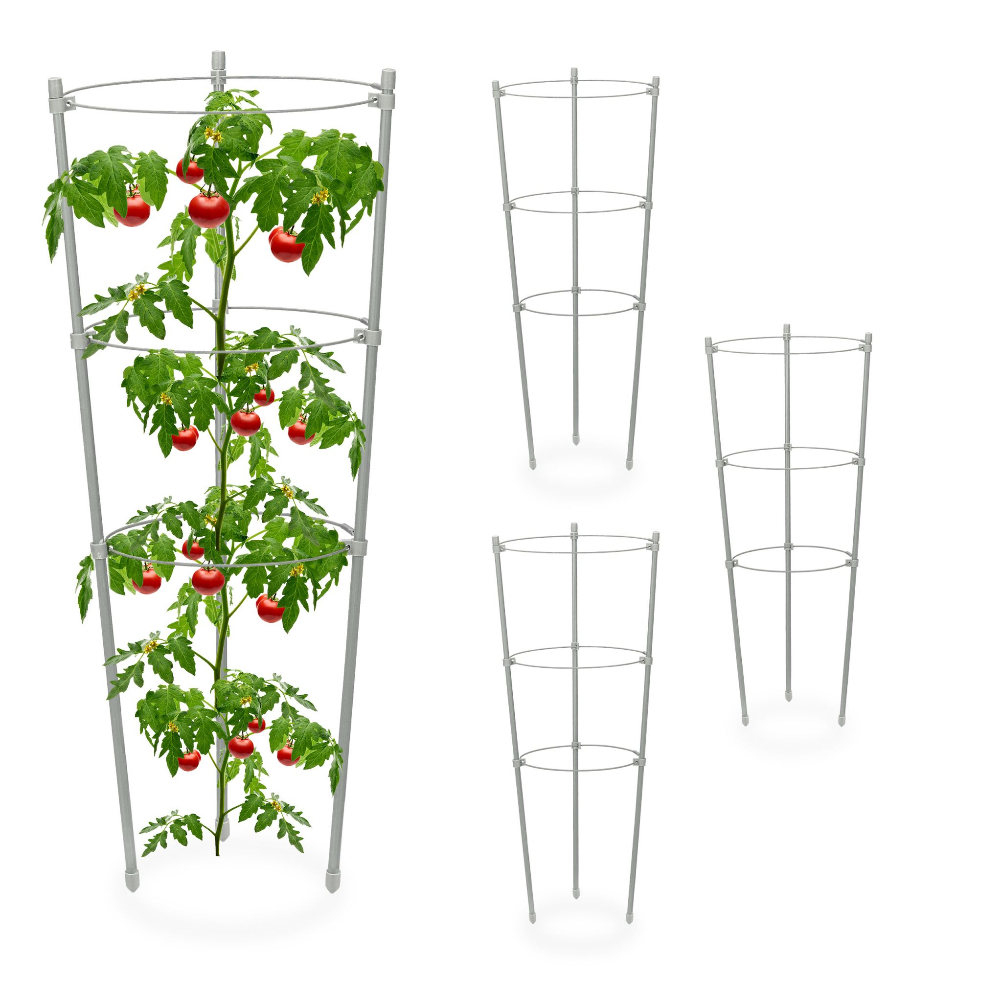 Rankhilfe 45cm 4er-Set grau Grau