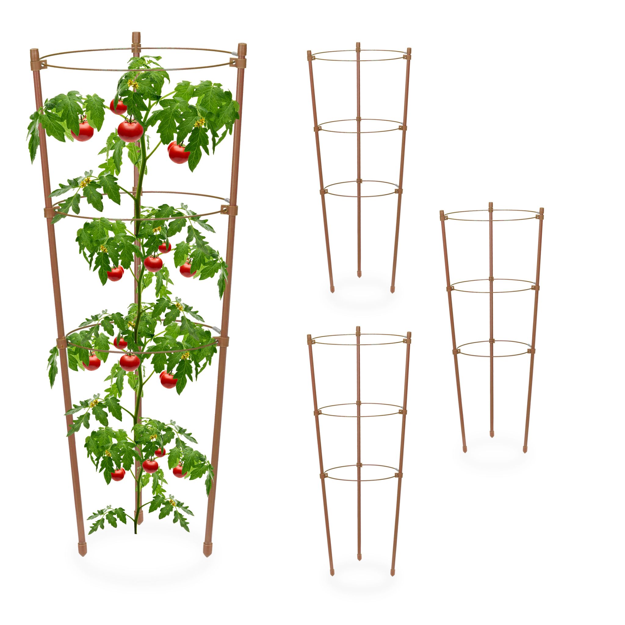 Rankhilfe 45cm 4er-Set braun Braun