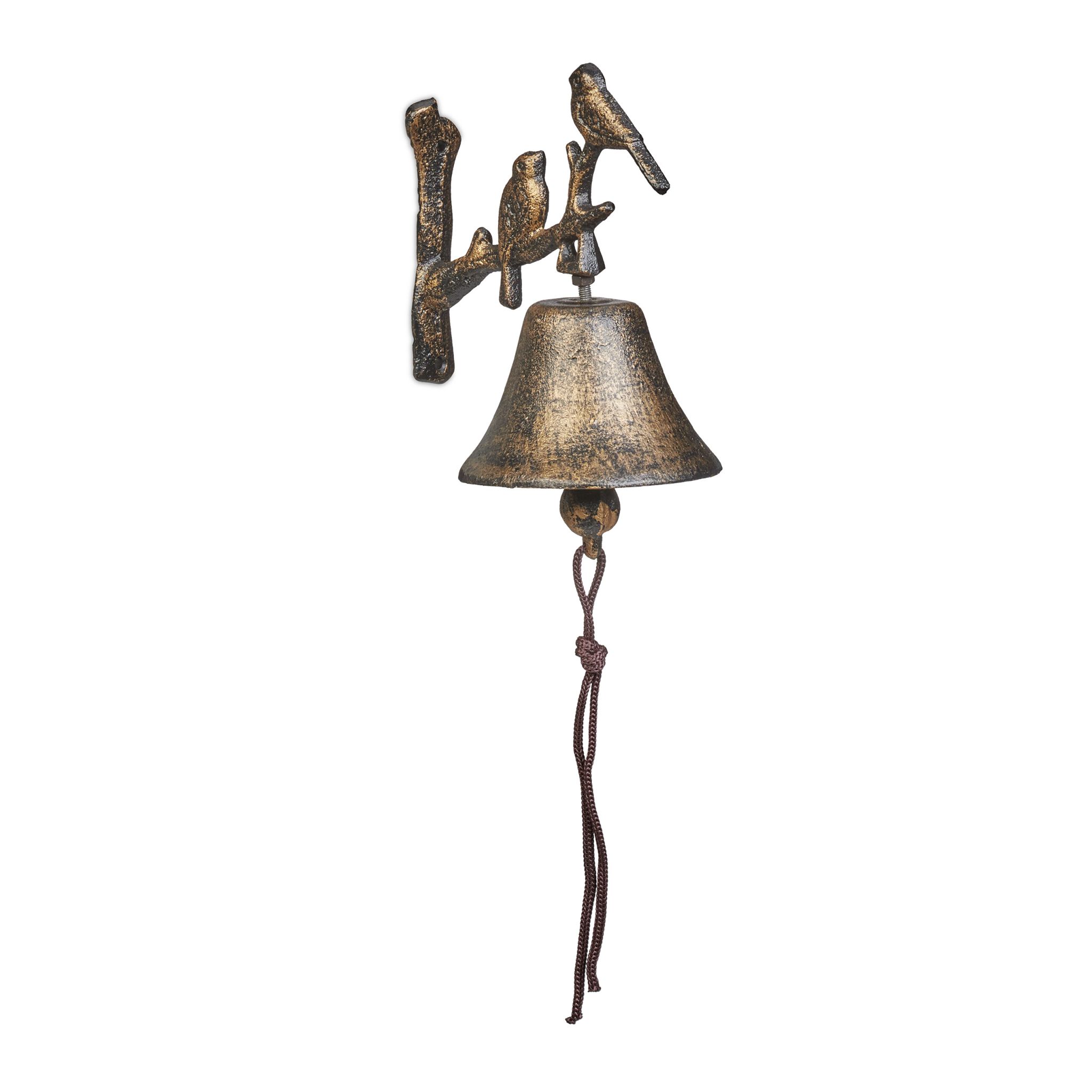 Türglocke Gusseisen Vögel Braun