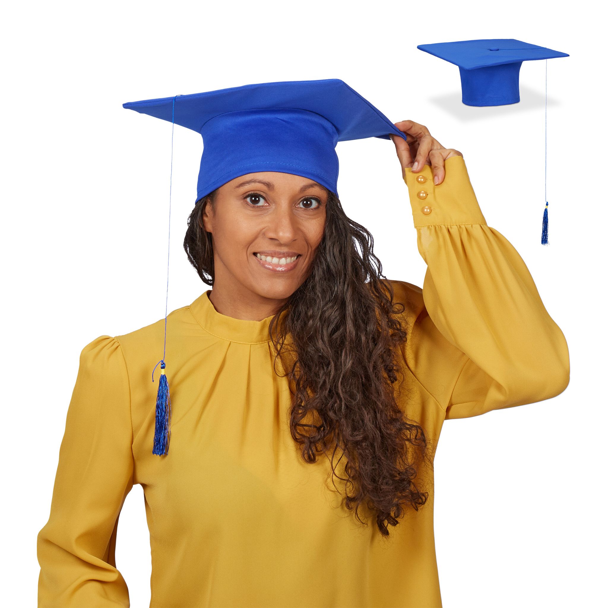 Doktorhut 2er-Set Blau-Gold