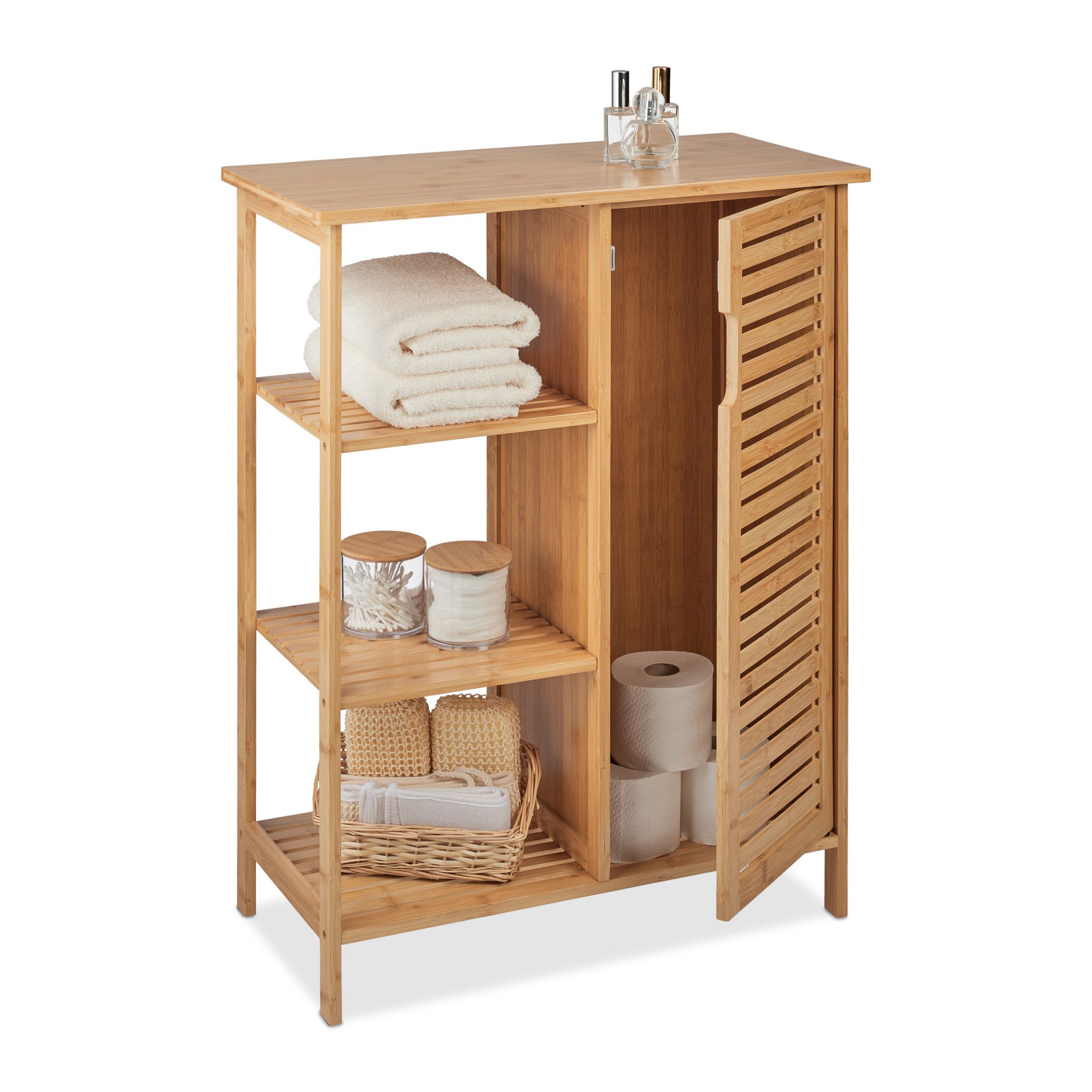Badschrank Bambus Hellbraun