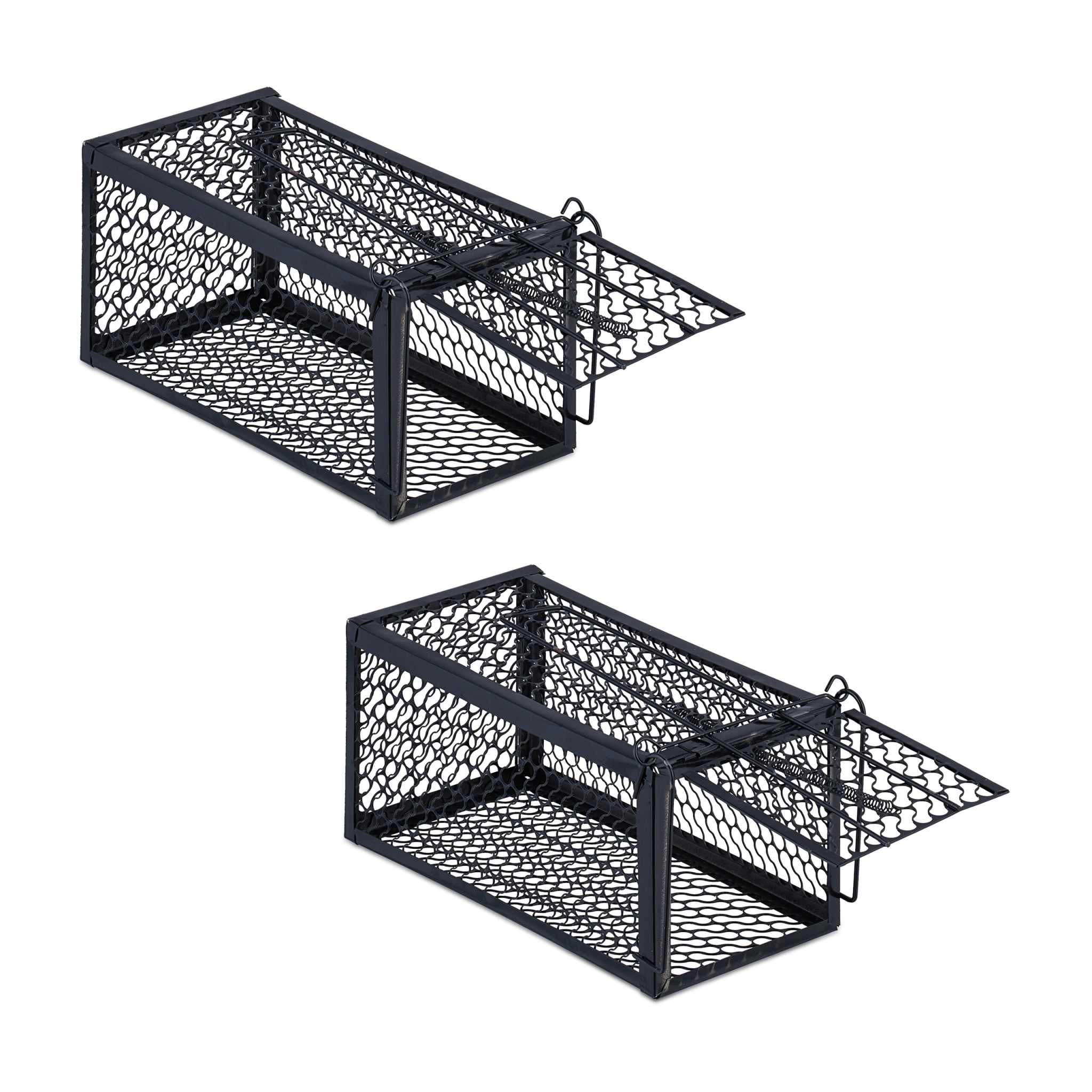 Lebendfalle Mäuse und Ratten 2er-Set Schwarz