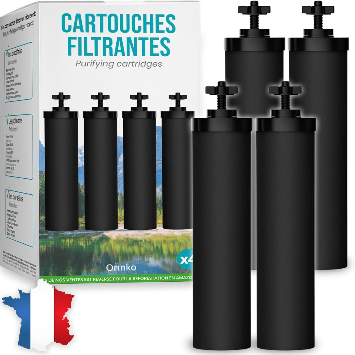 Gravity Wasserfilter für Berkey & Berkefeld 4er Set