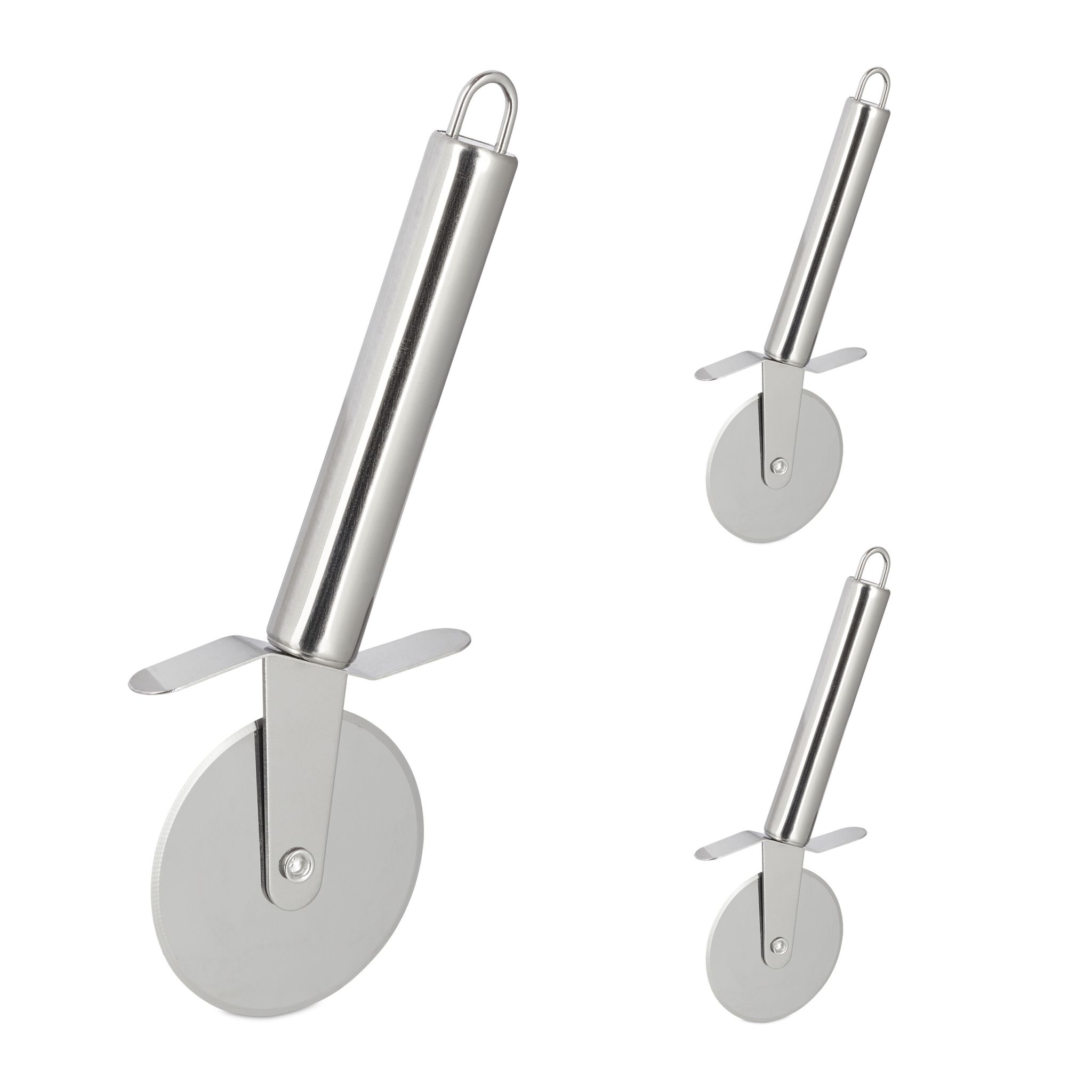 Pizzaschneider 3er-Set Silber