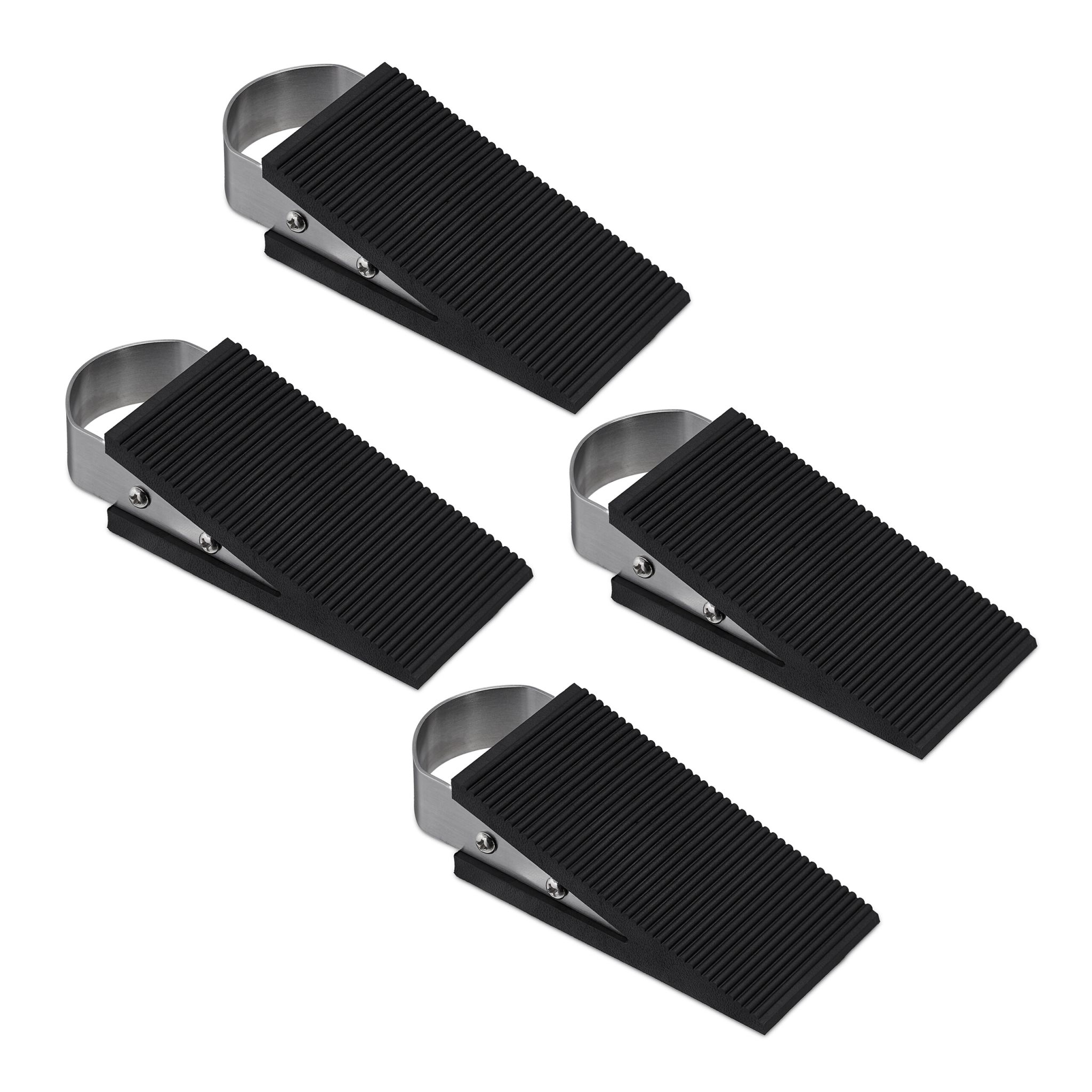 Gummi Türkeil 4er-Set Schwarz-Silber