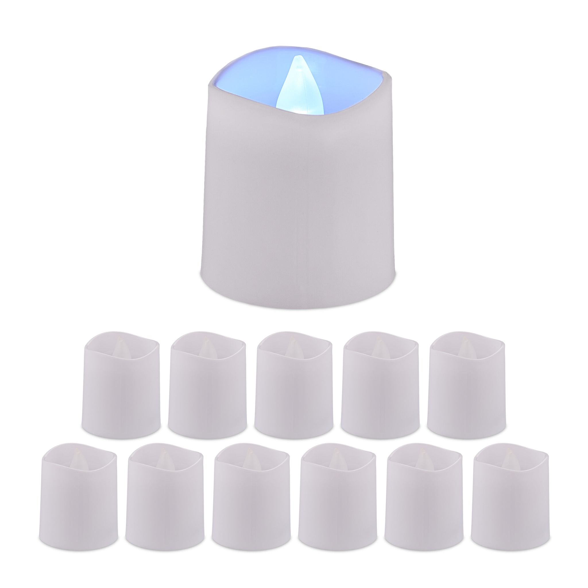 LED Teelichter 12er-Set Weiss