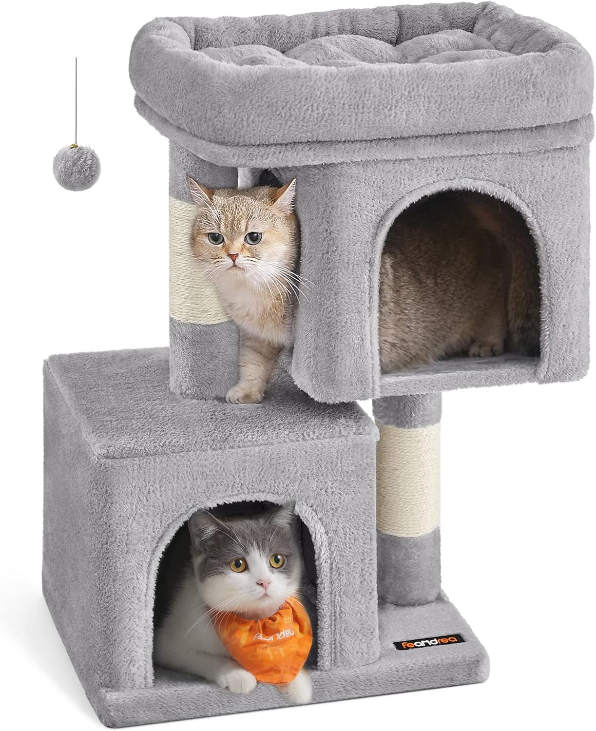 Katzenbaum Klein 67cm Sisalstämme Hellgrau