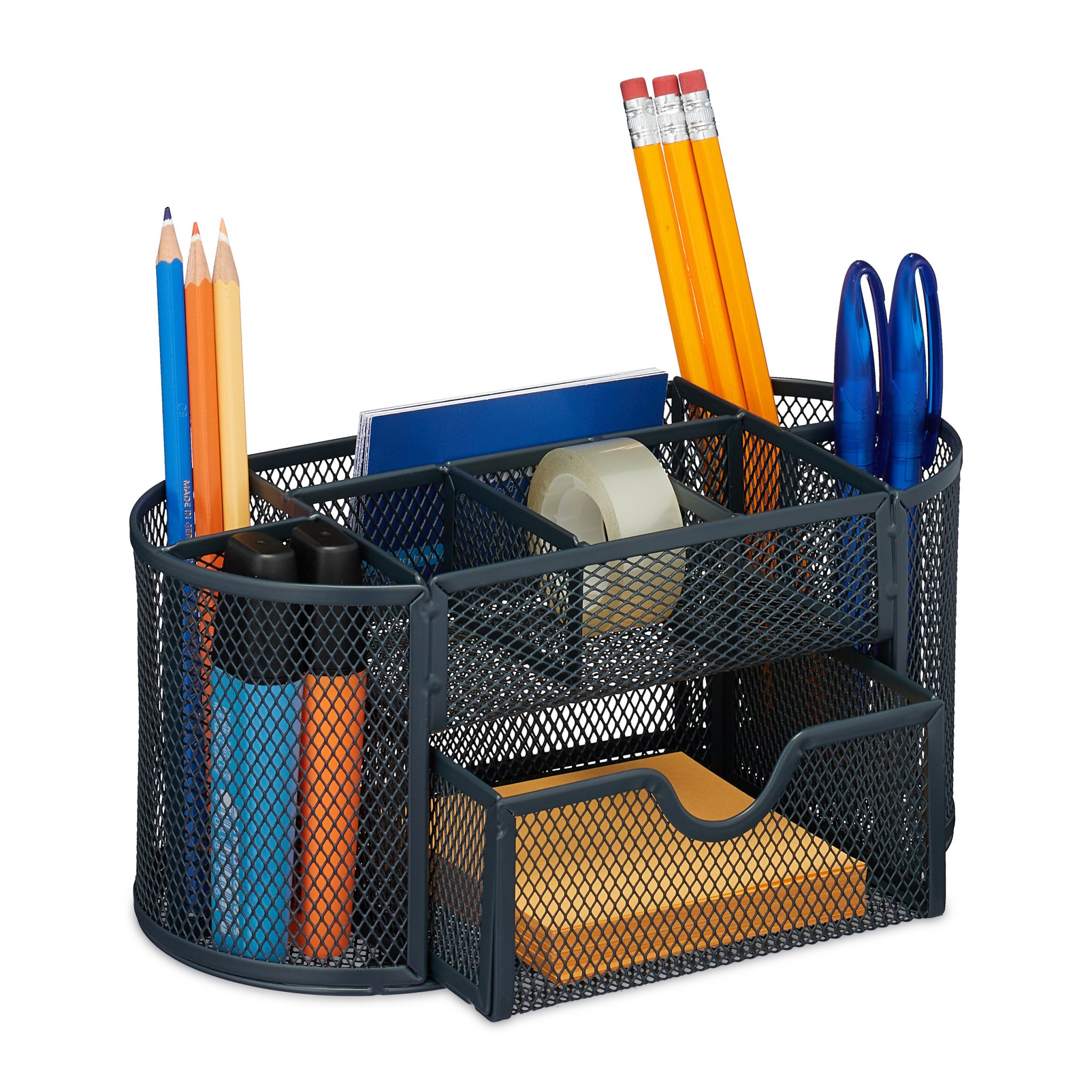 Schreibtisch Organizer mit 9 Fächern Anthrazit