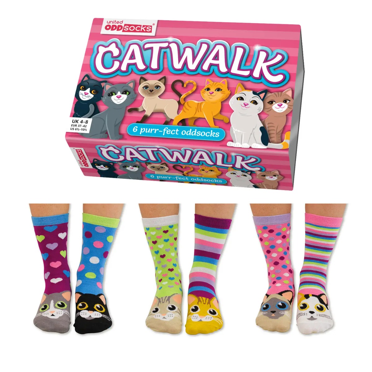 Einzelne Socken im 6er Pack CATWALK Gr. 37-42