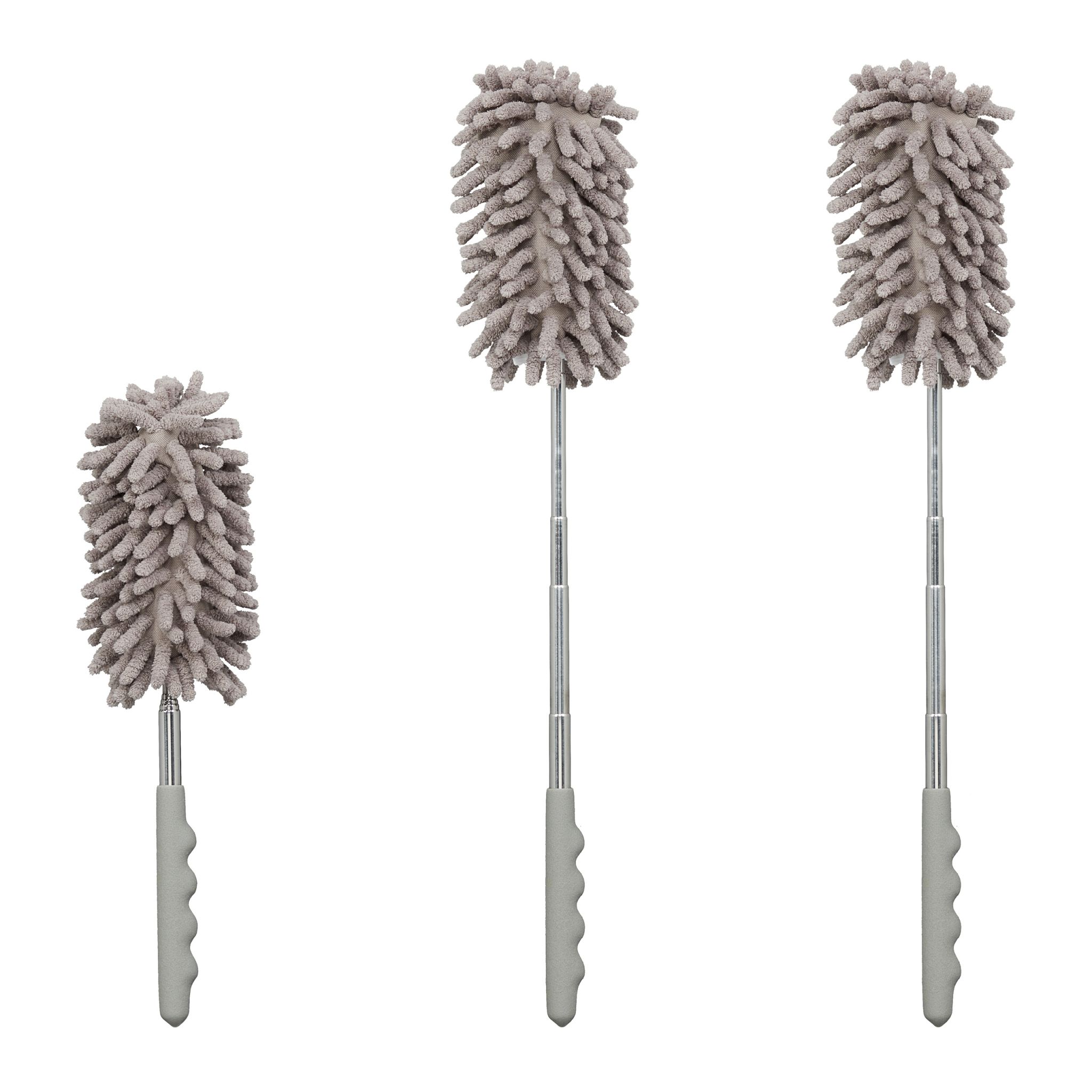 Staubwedel 3er-Set Silber-Grau