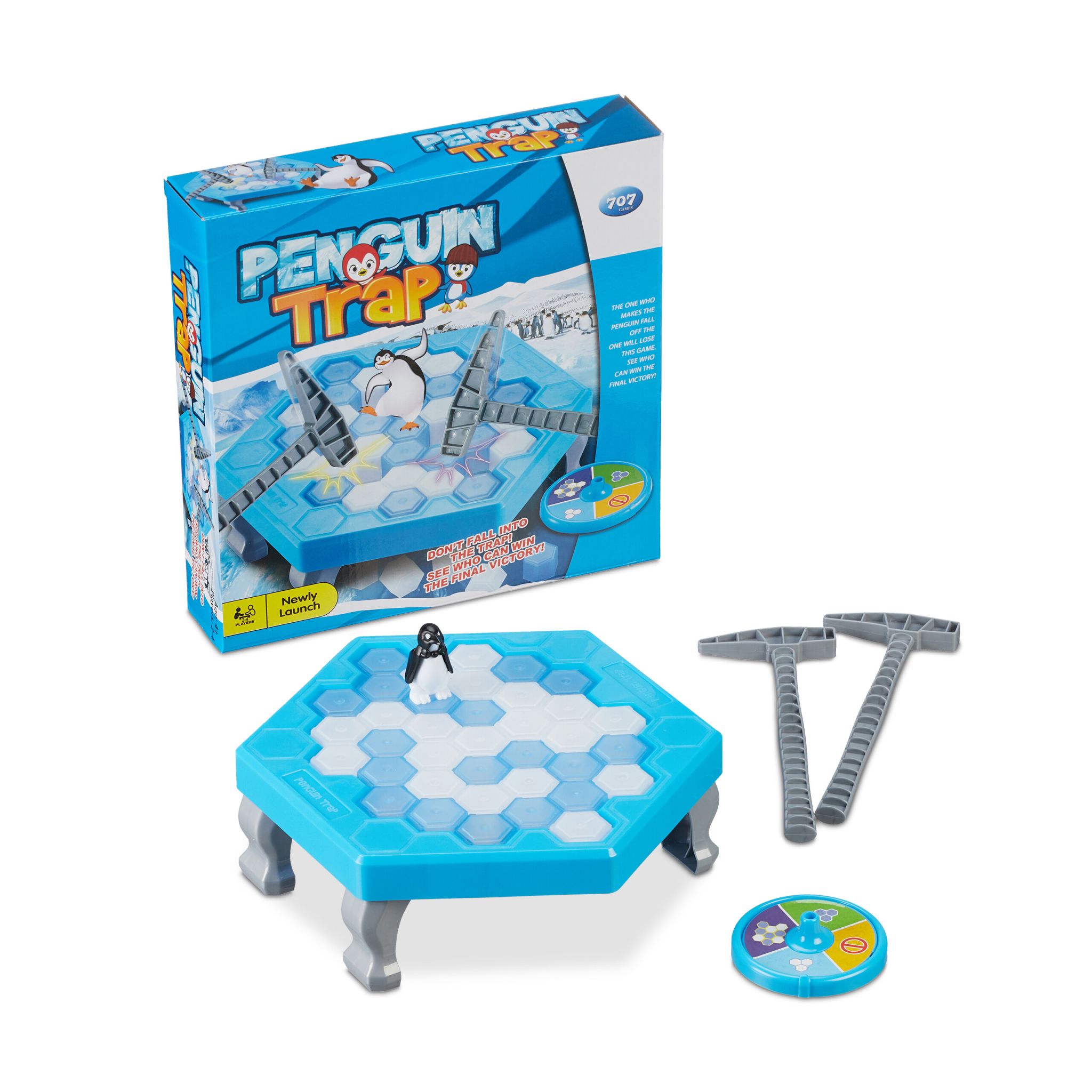 Pinguin Spiel ab 3 Jahren Weiss-Blau-Grau