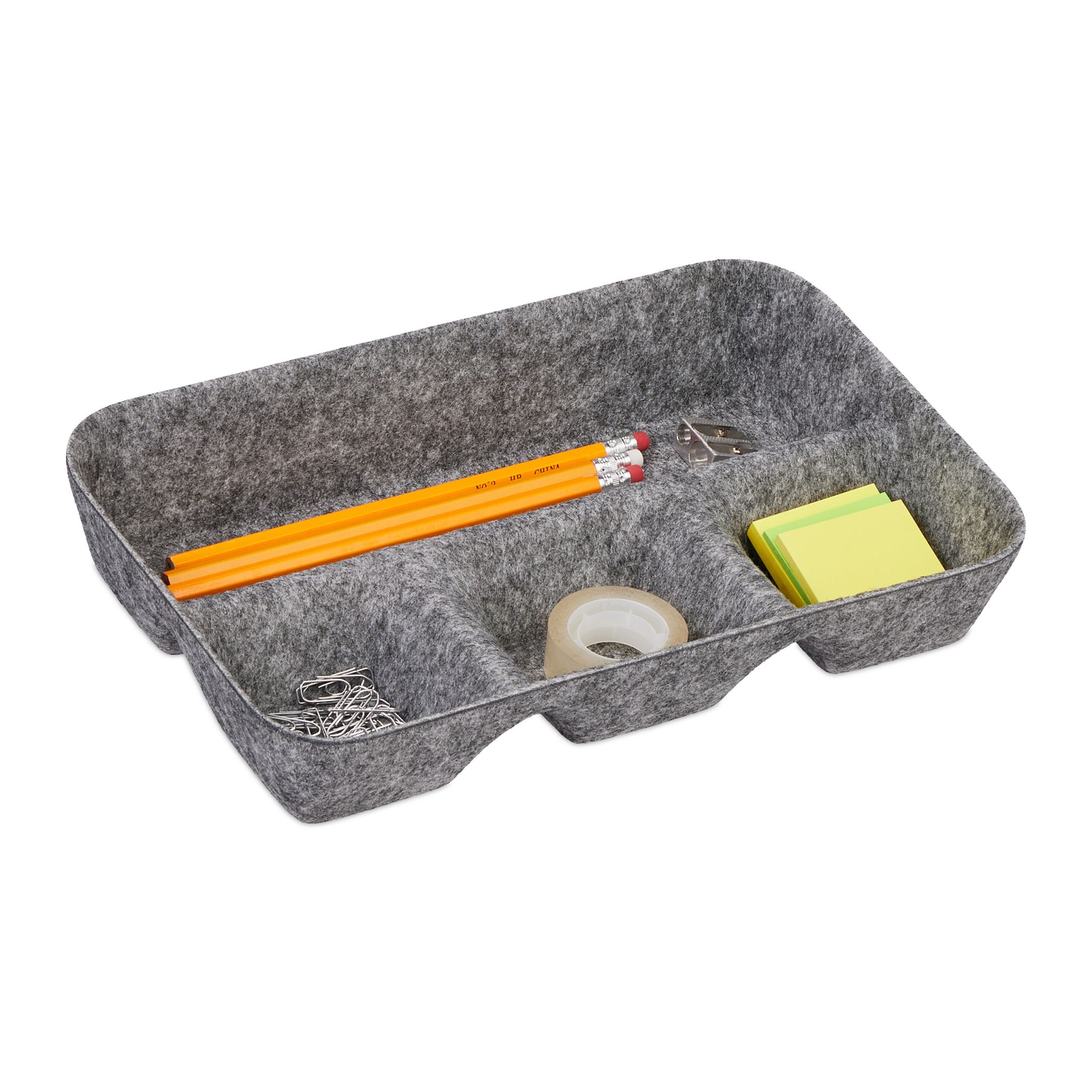 Schubladen Organizer Filz Grau