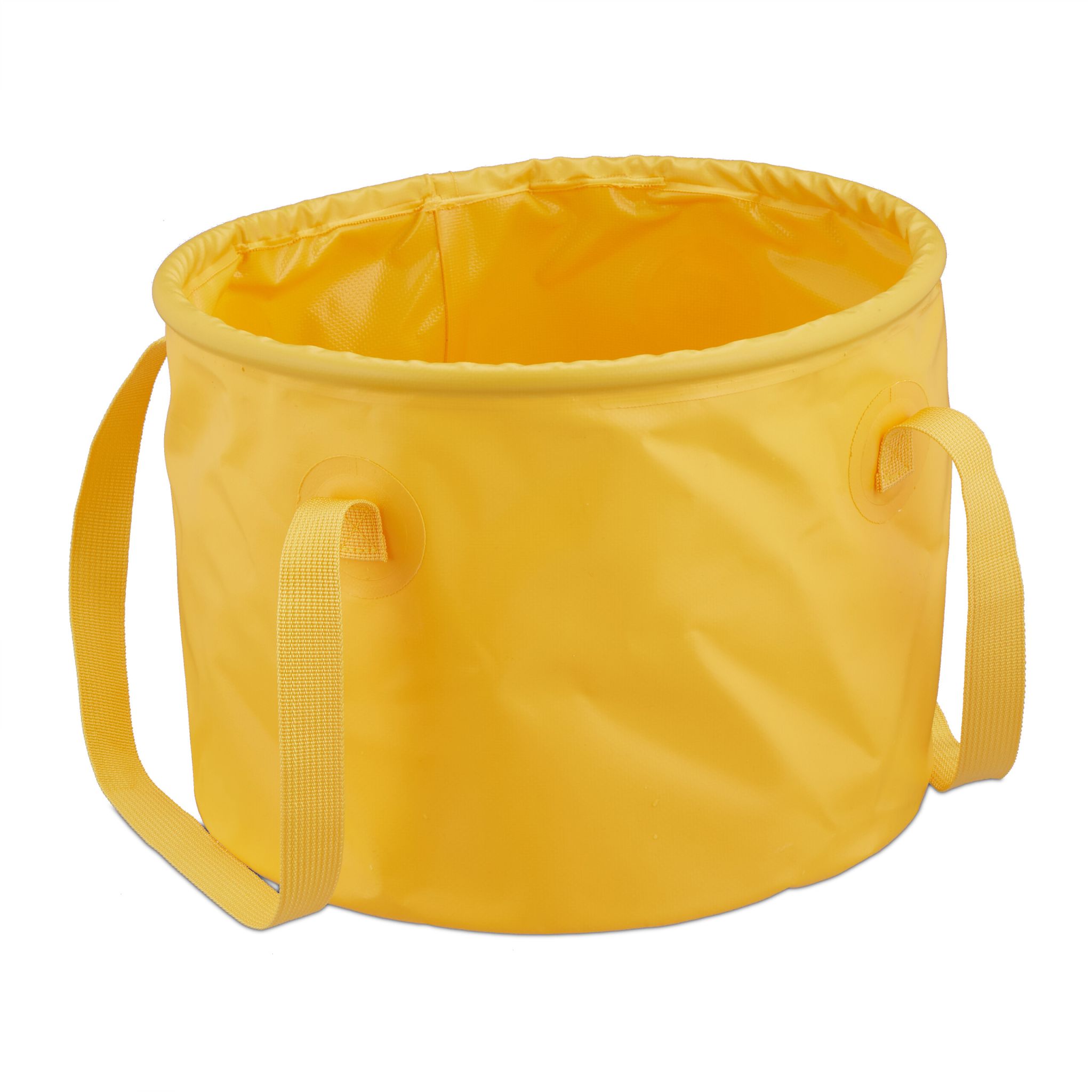 Falteimer für Camping 15 Liter Gelb