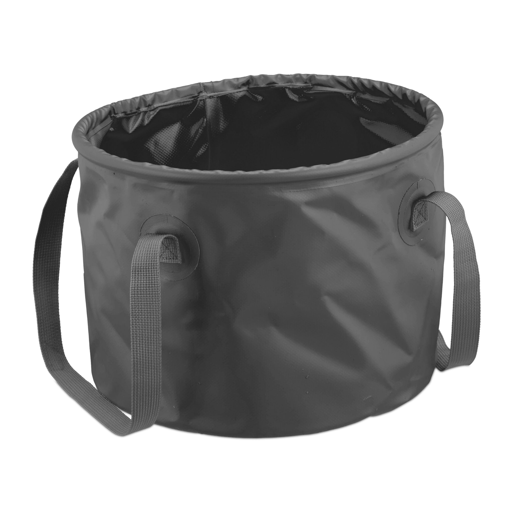 Falteimer für Camping 15 Liter Grau