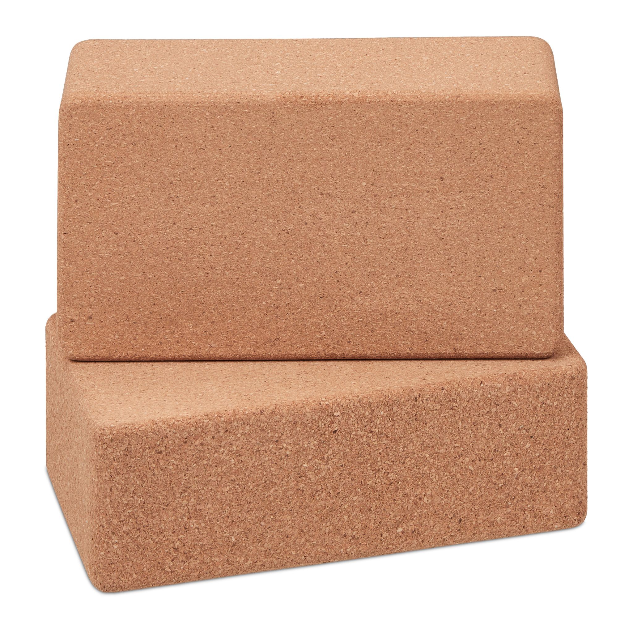 Kork Yogablock 2er-Set Hellbraun