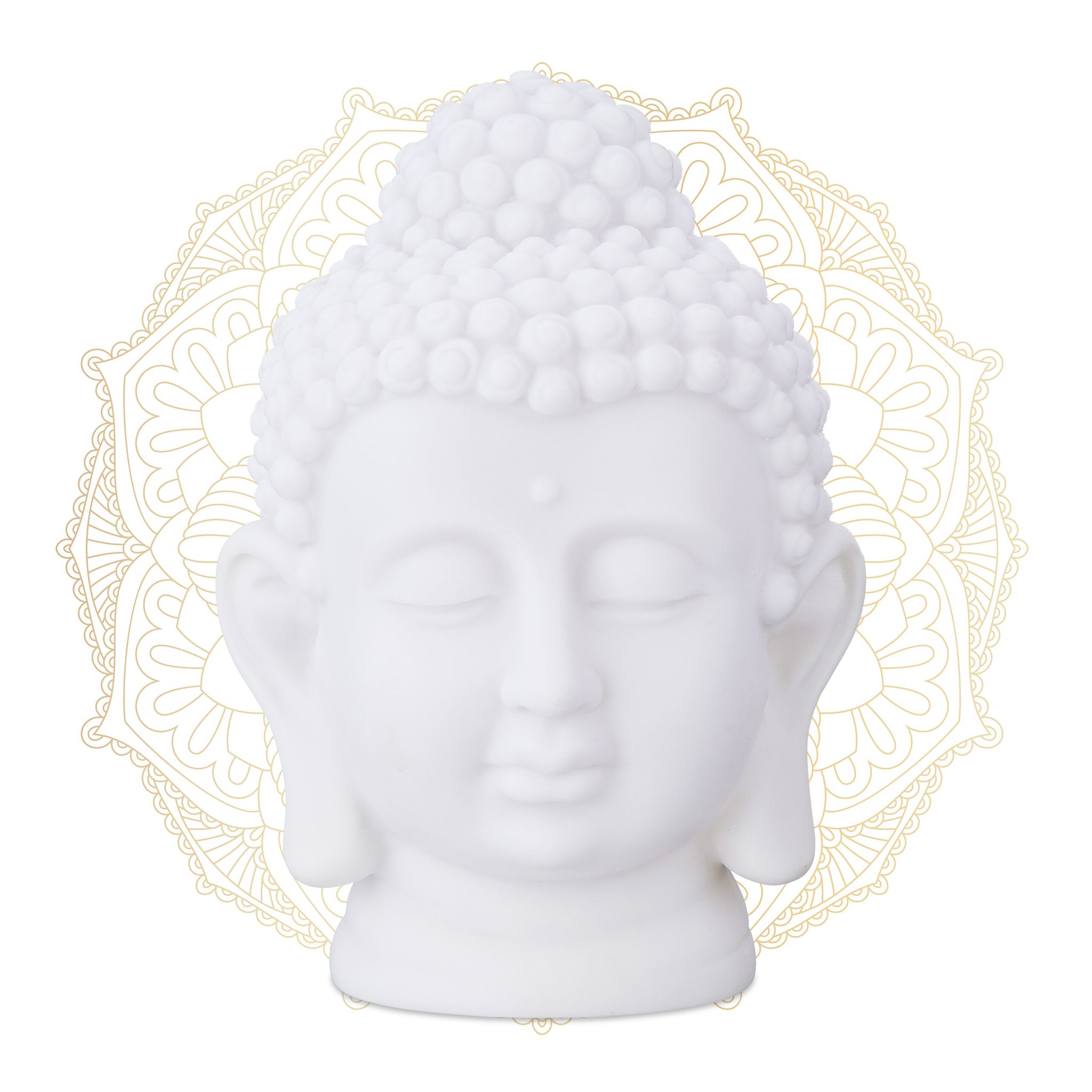 Buddha Kopf Weiss