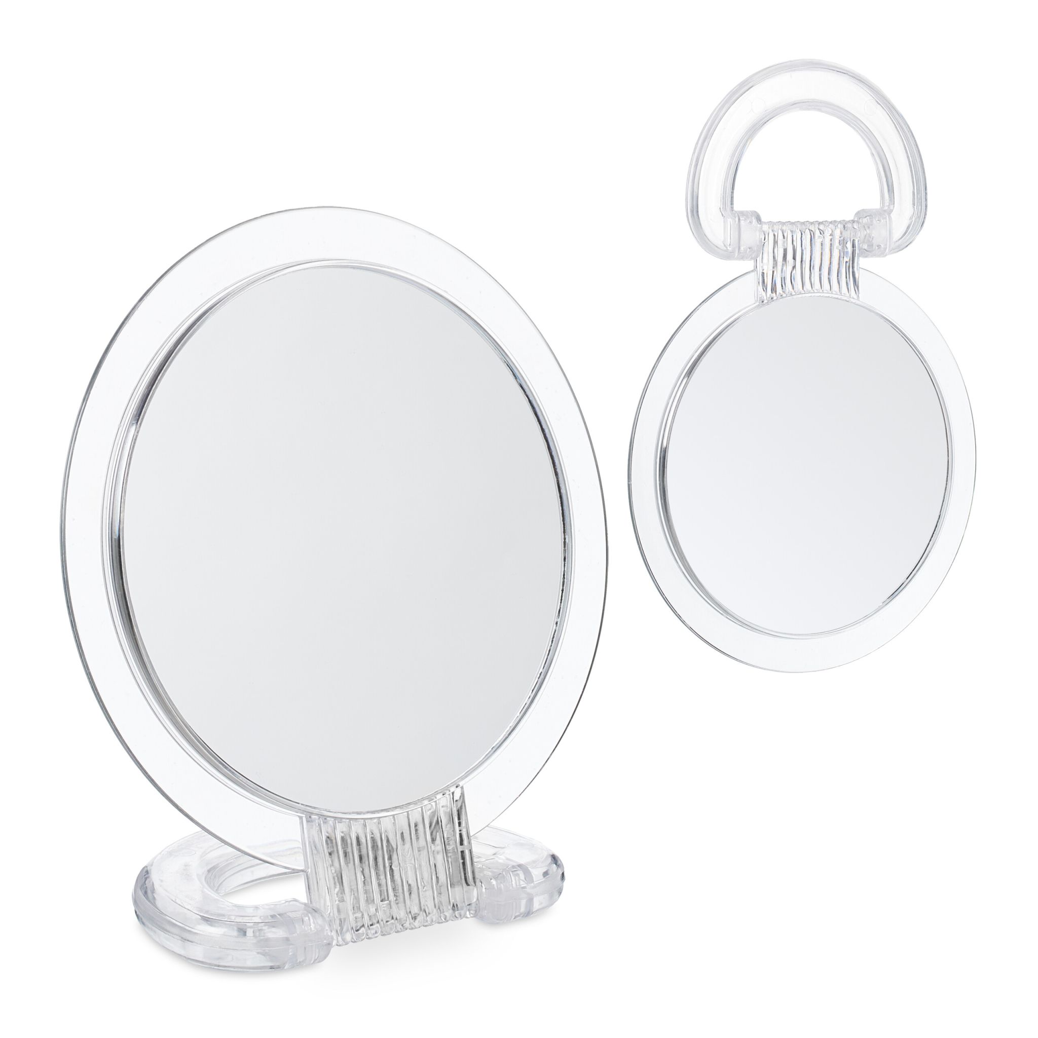 Spiegel mit Klappgriff 2er-Set Transparent
