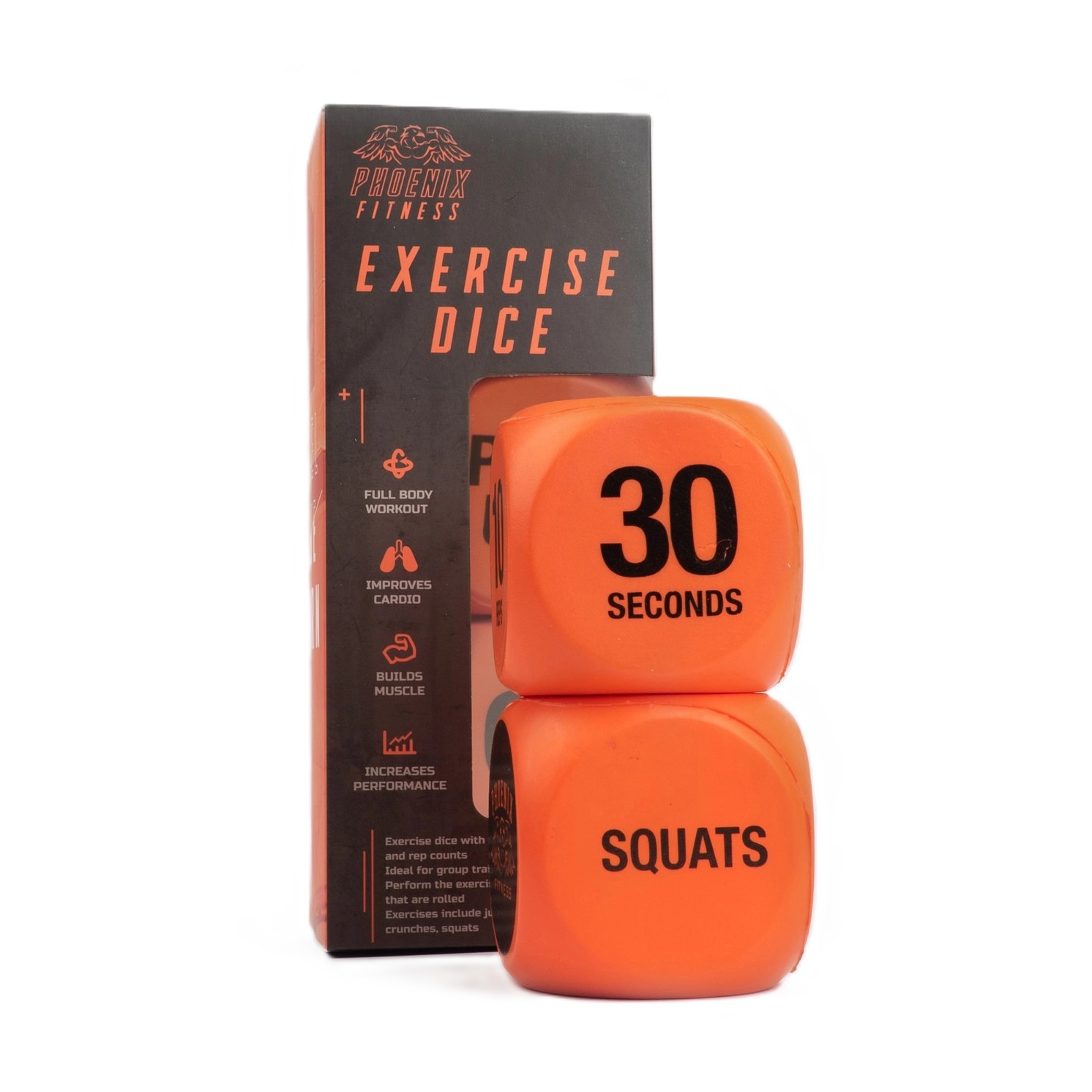 Fitness Übungswürfel 2 Stück Orange