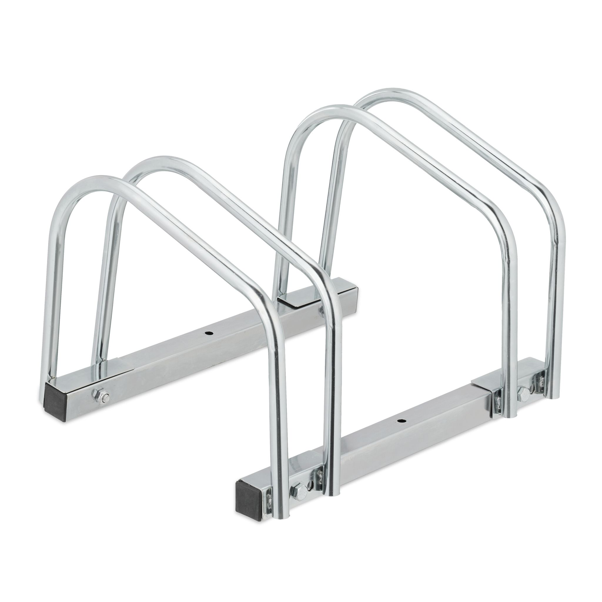 Fahrradständer für 2 Fahrräder Silber