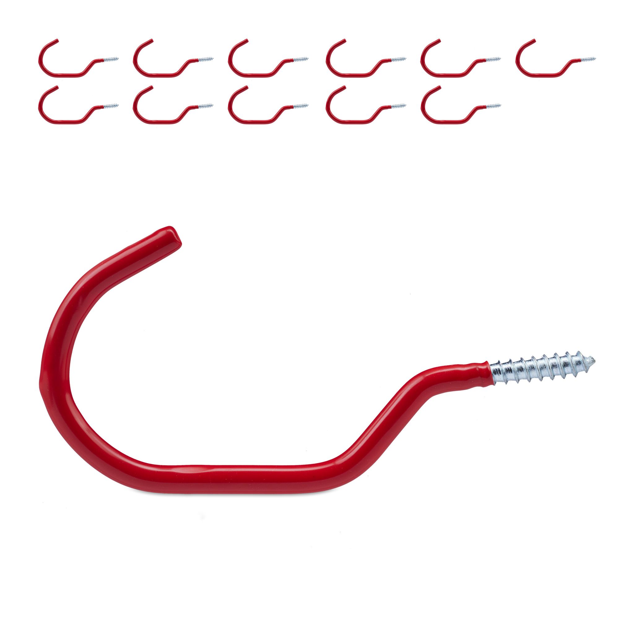 Fahrradhaken 12er-Set Rot-Silber