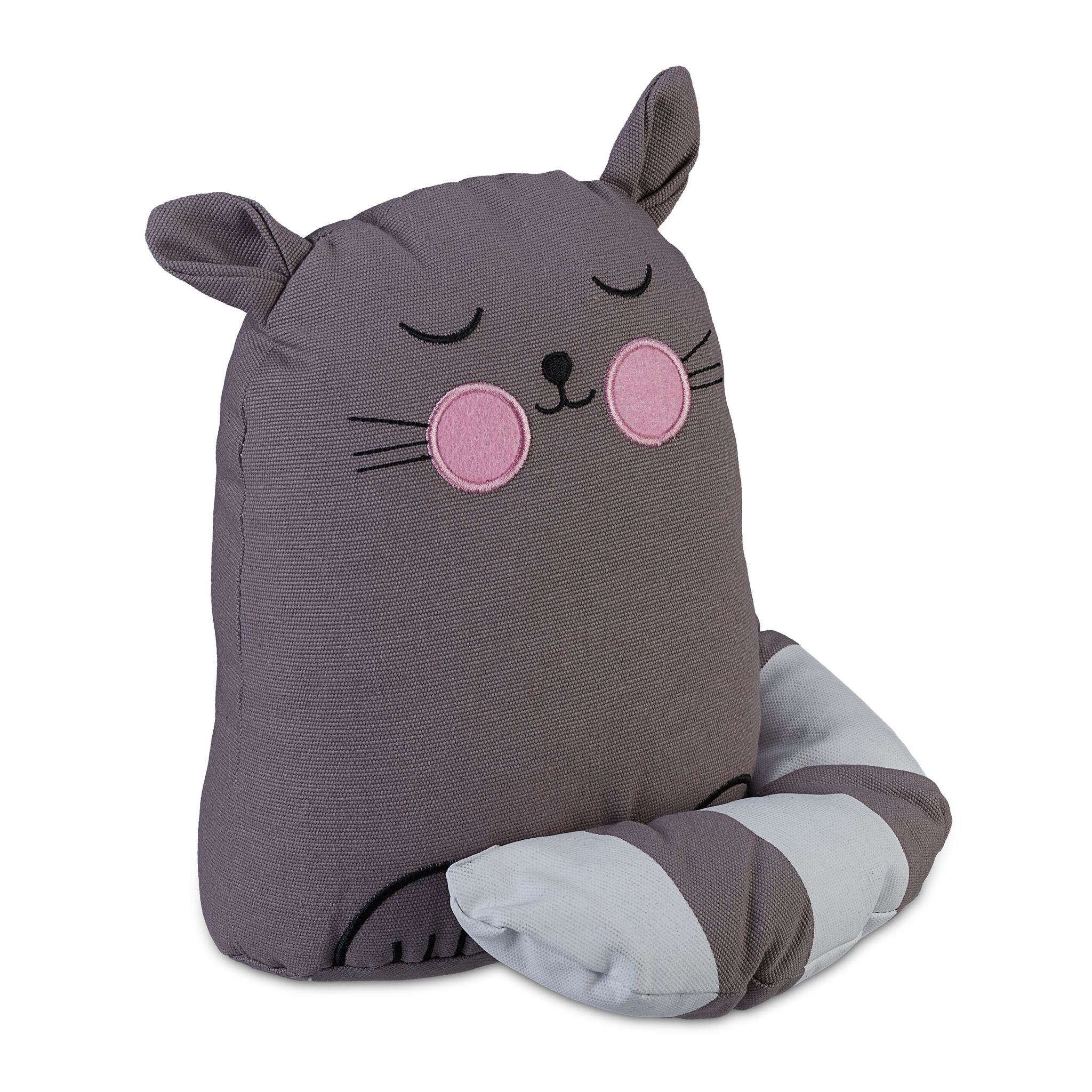 Türstopper Katze Weiss-Rosa-Grau