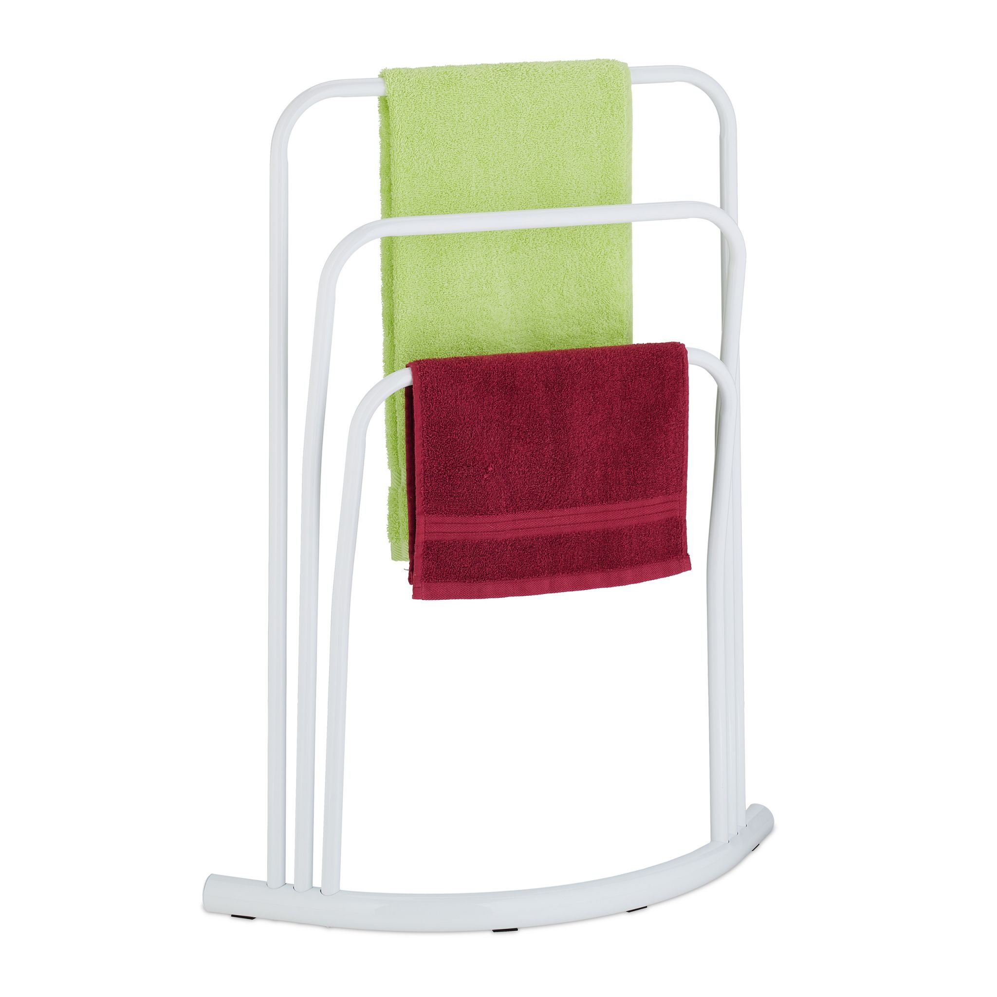 Stehender Handtuchhalter in Weiss Weiss