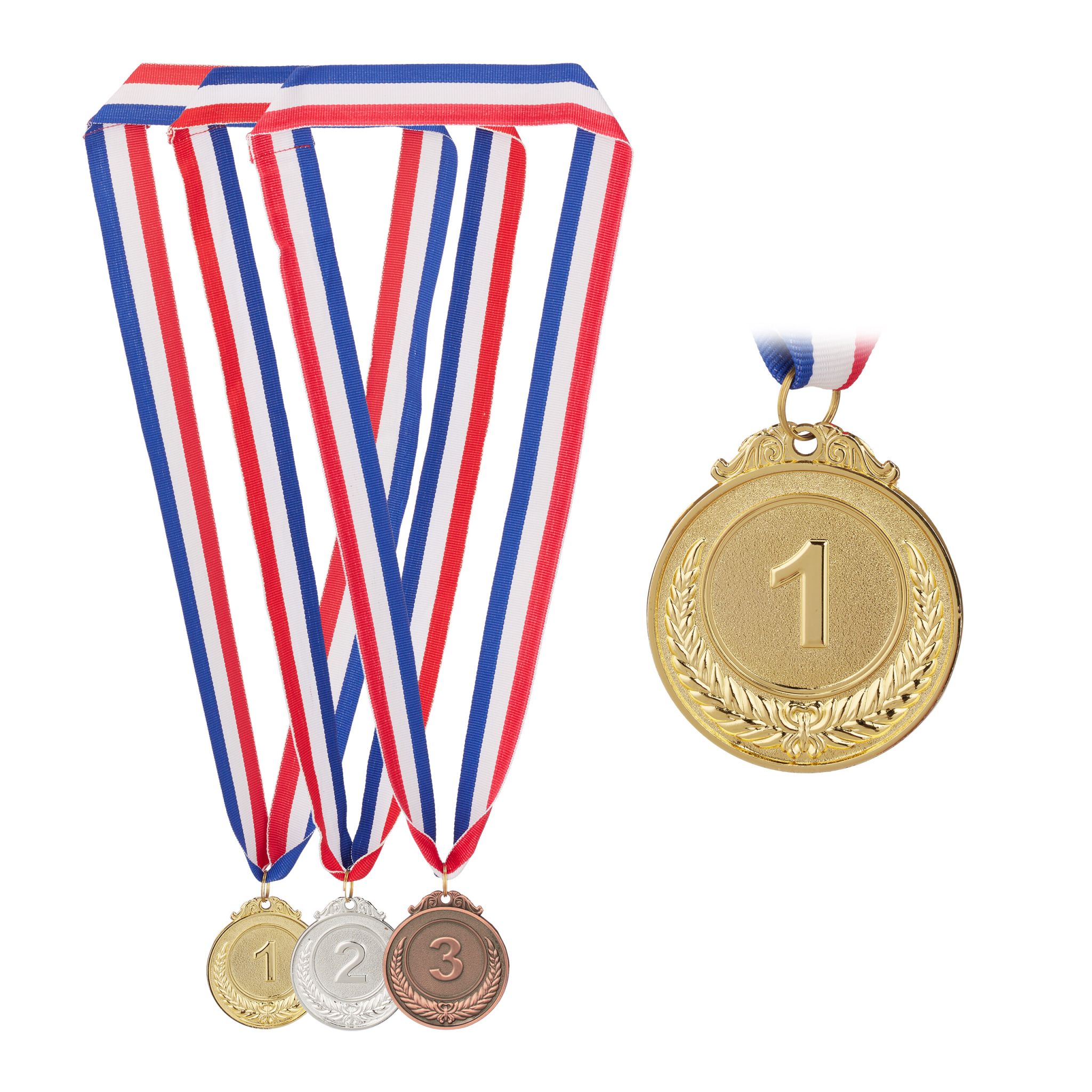 Medaillen für Kinder 3er-Set Gold-Kupfer-Silber