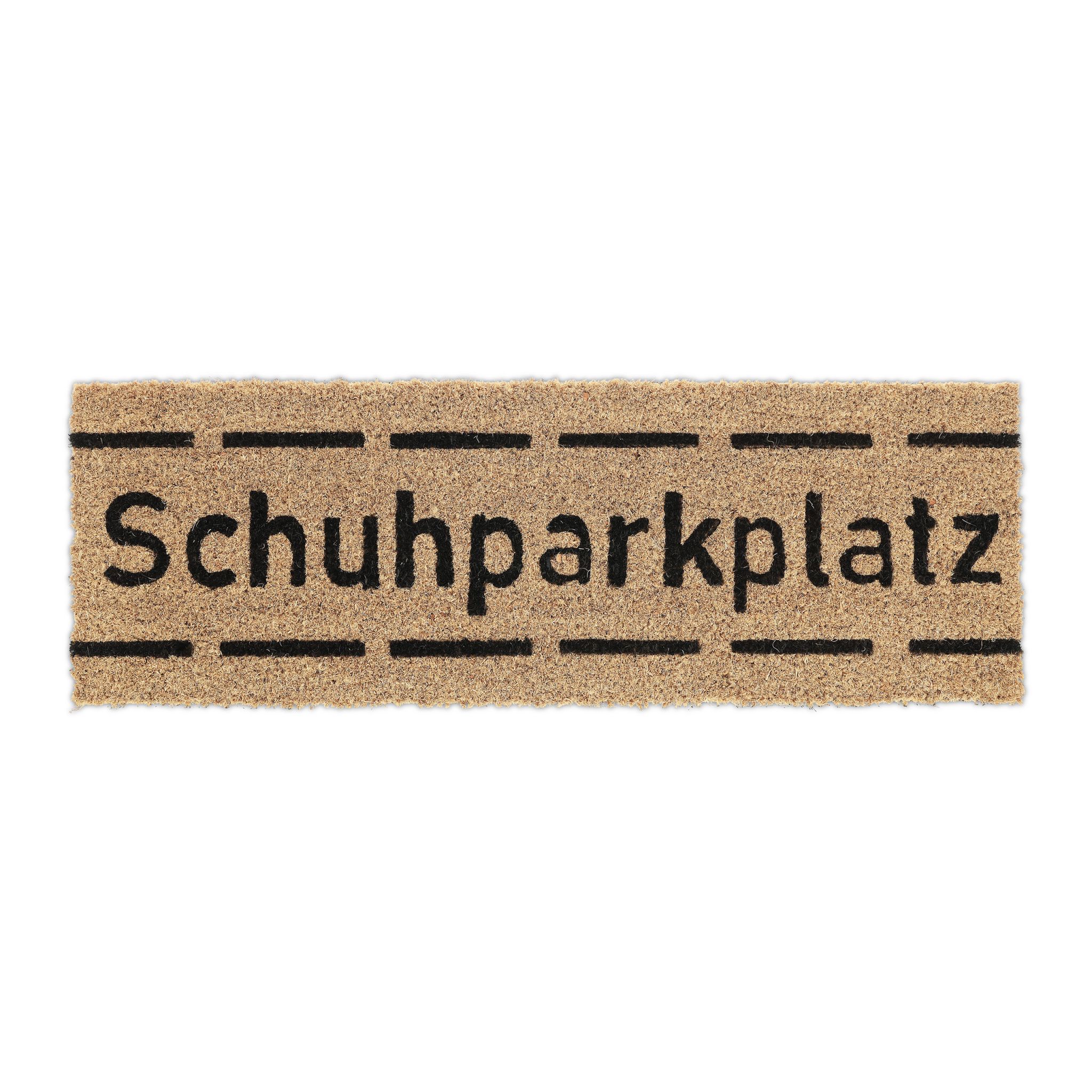 Kokos Fussmatte Schuhparkplatz schmal Hellbraun-Schwarz