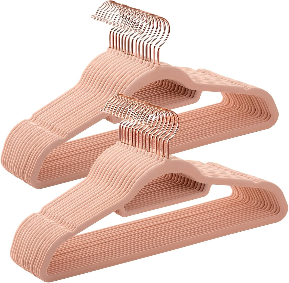 Kleiderbügel Samt 30er Set Roségold