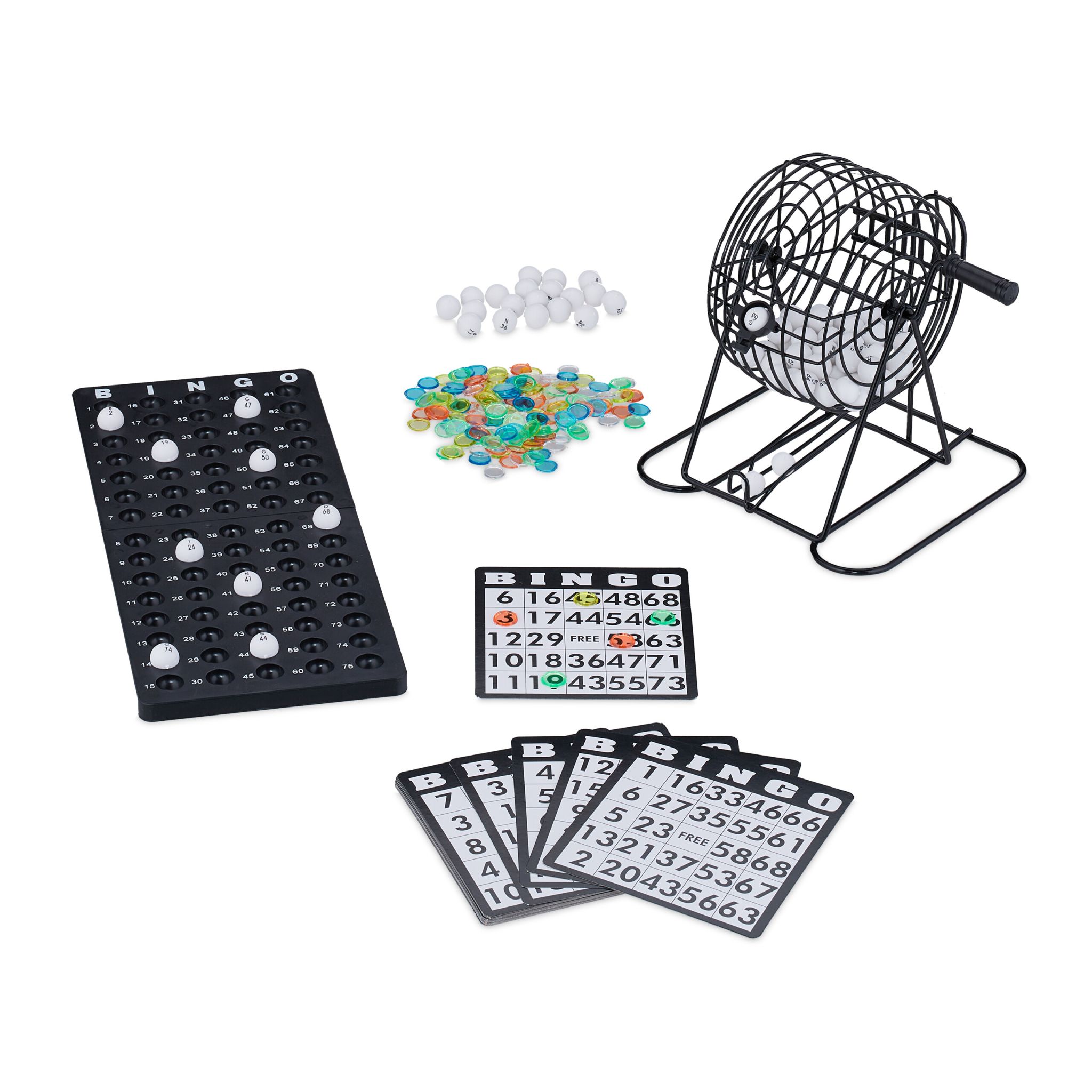 Bingo-Spiel Set für Kinder & Erwachsene Weiss-Schwarz