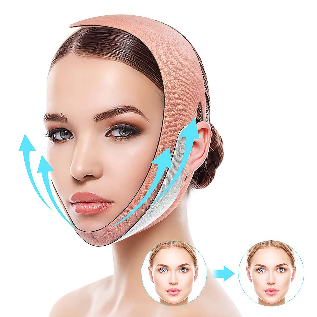 Gesichts- und Kinn Lifting Band Rosa