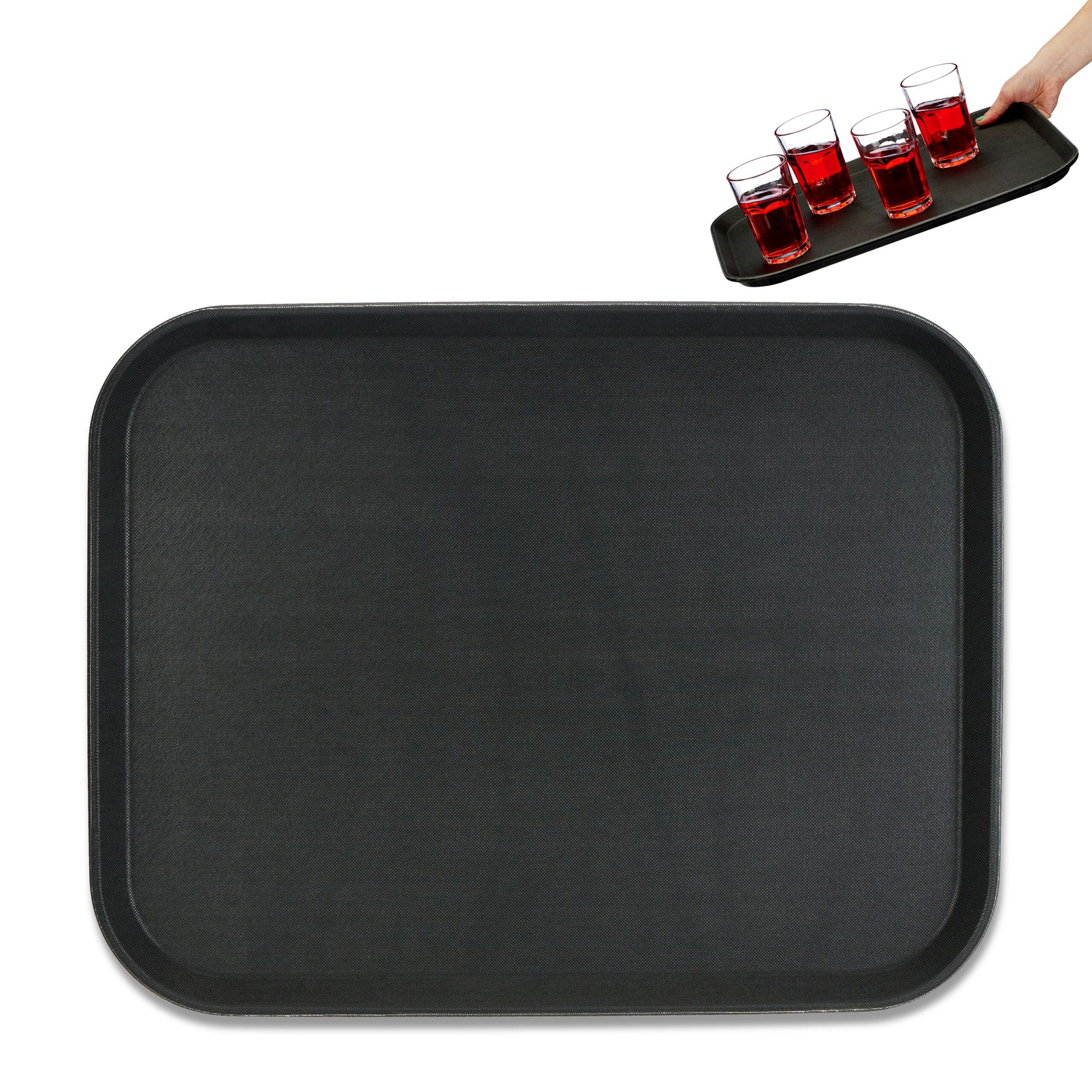 Gastro Serviertablett 2er-Set Schwarz