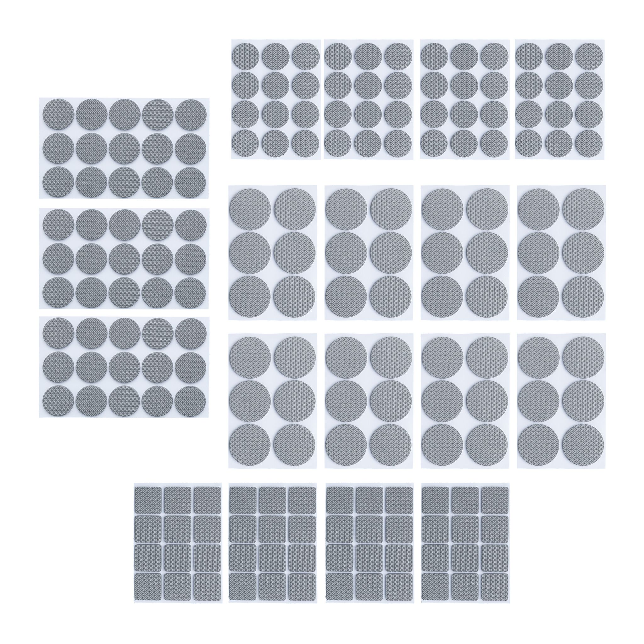 Antirutsch Pads für Möbel 189er Pack Grau