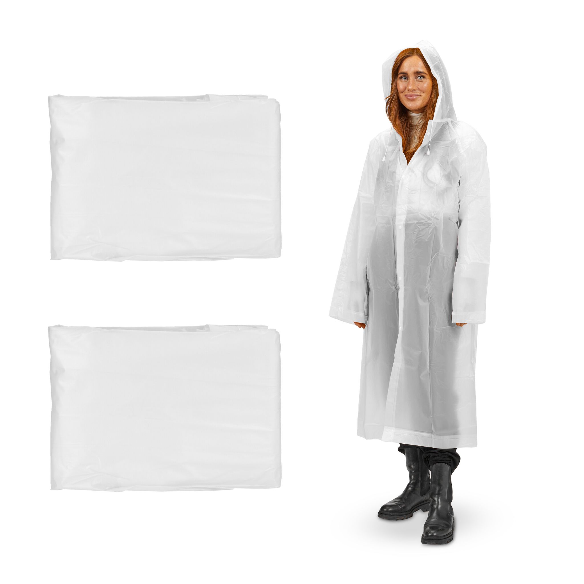 Regenmantel 2er-Set Weiss