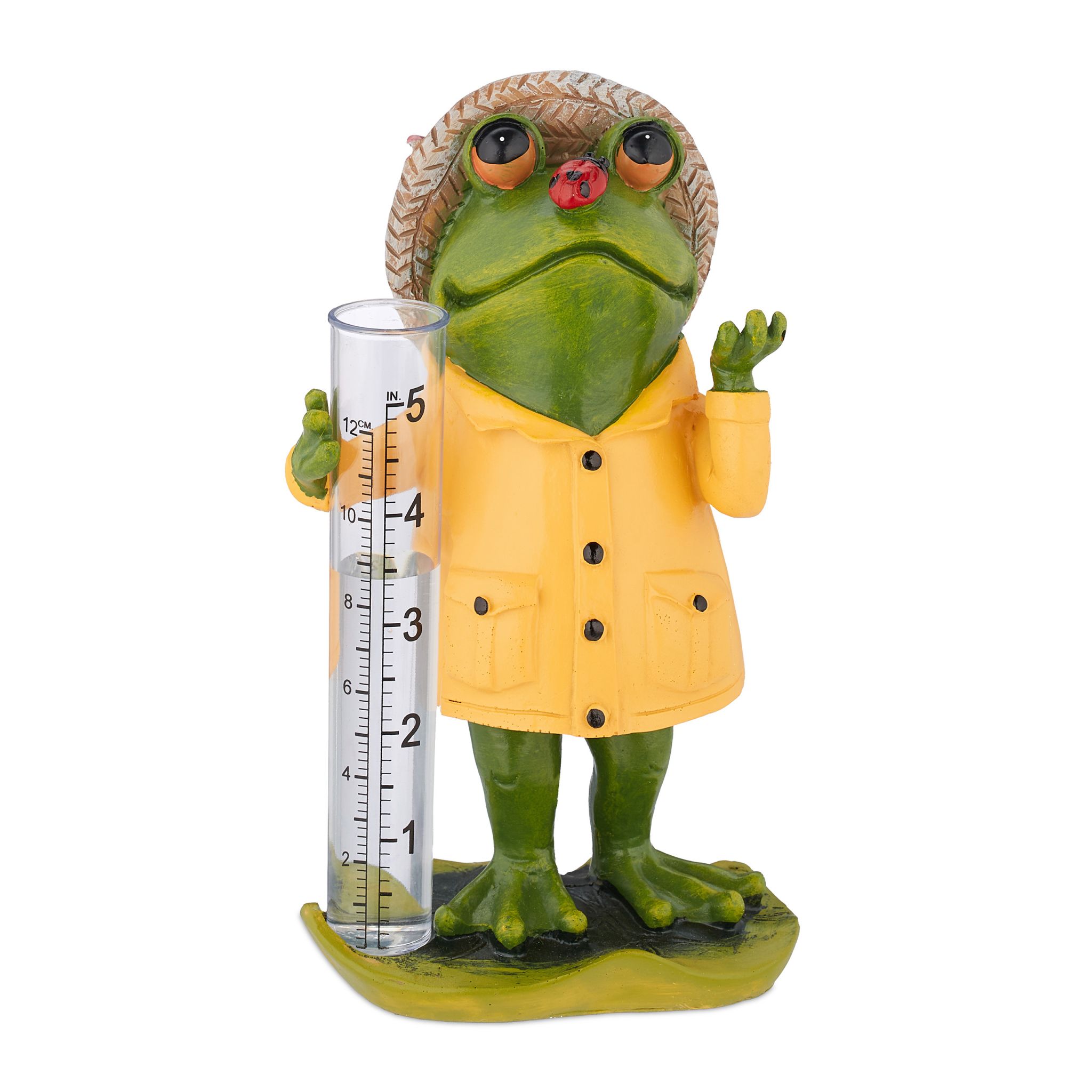 Regenmesser Frosch Gelb-Grün-Transparent
