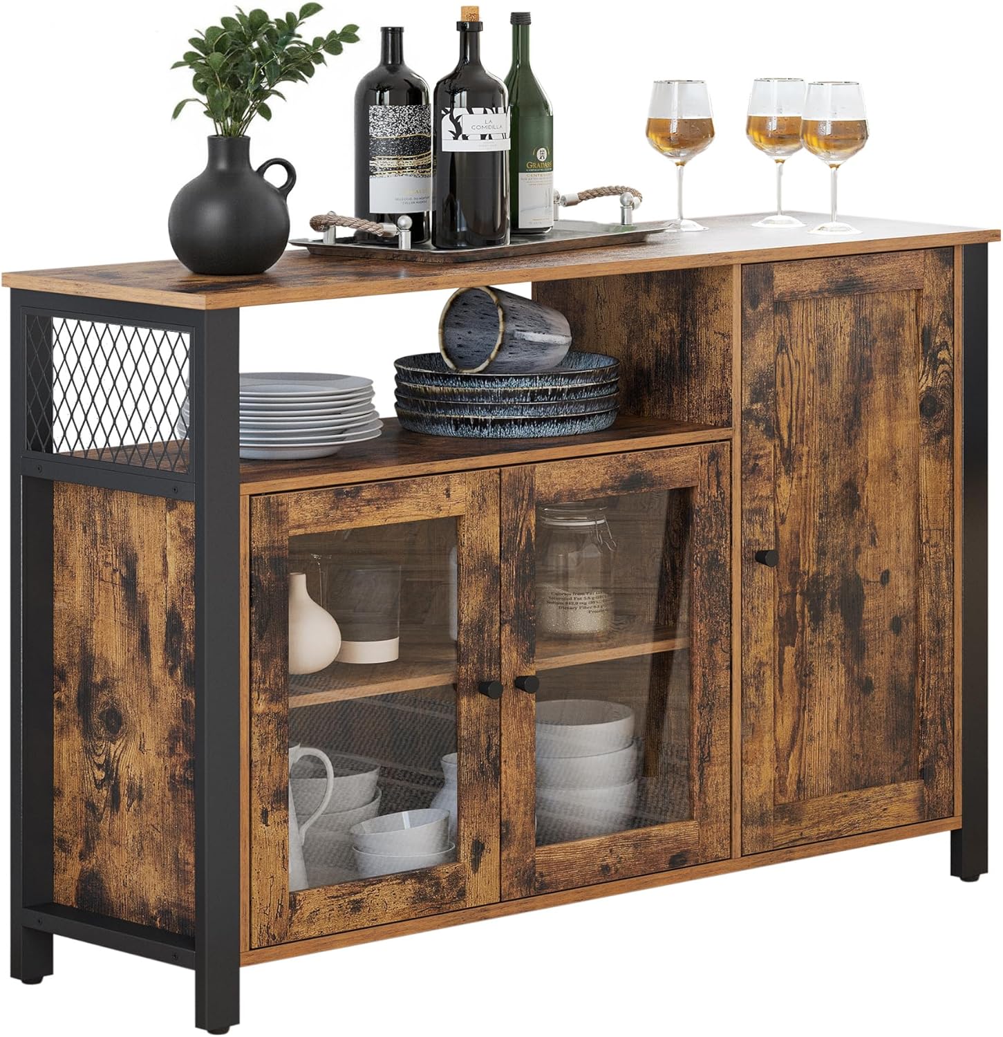 Sideboard Industrial 3-türig Rustikal Holz