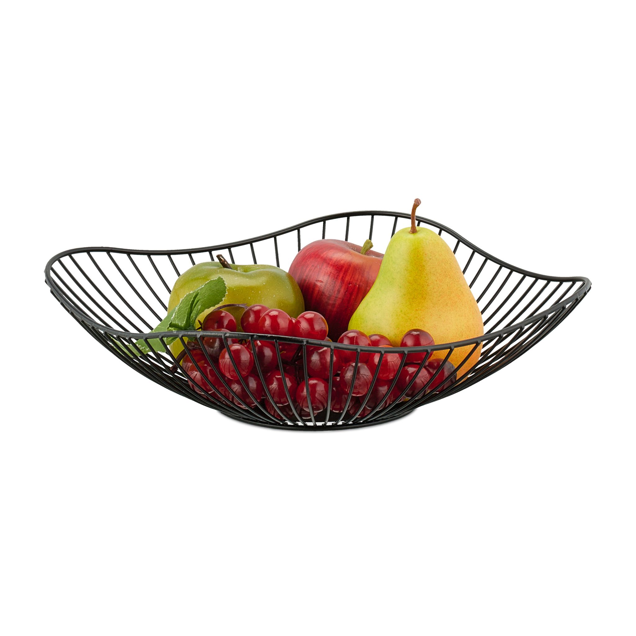 Dekorative Obstschale Metall Schwarz