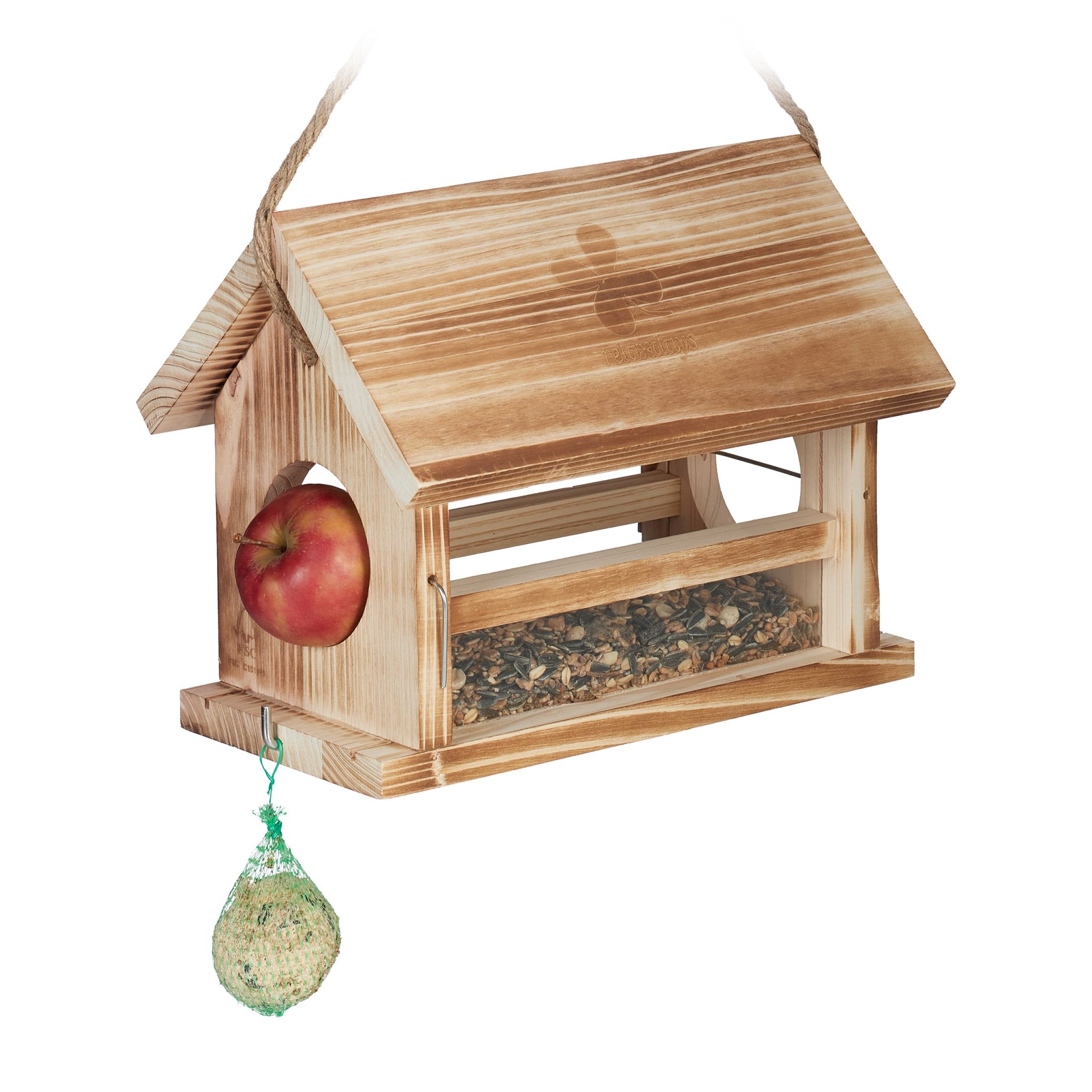 Wetterfestes Vogelfutterhaus Hellbraun