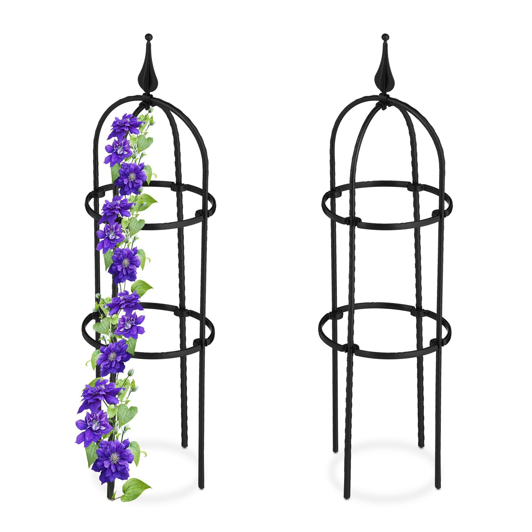 Rankhilfe 70cm 2er-Set Schwarz