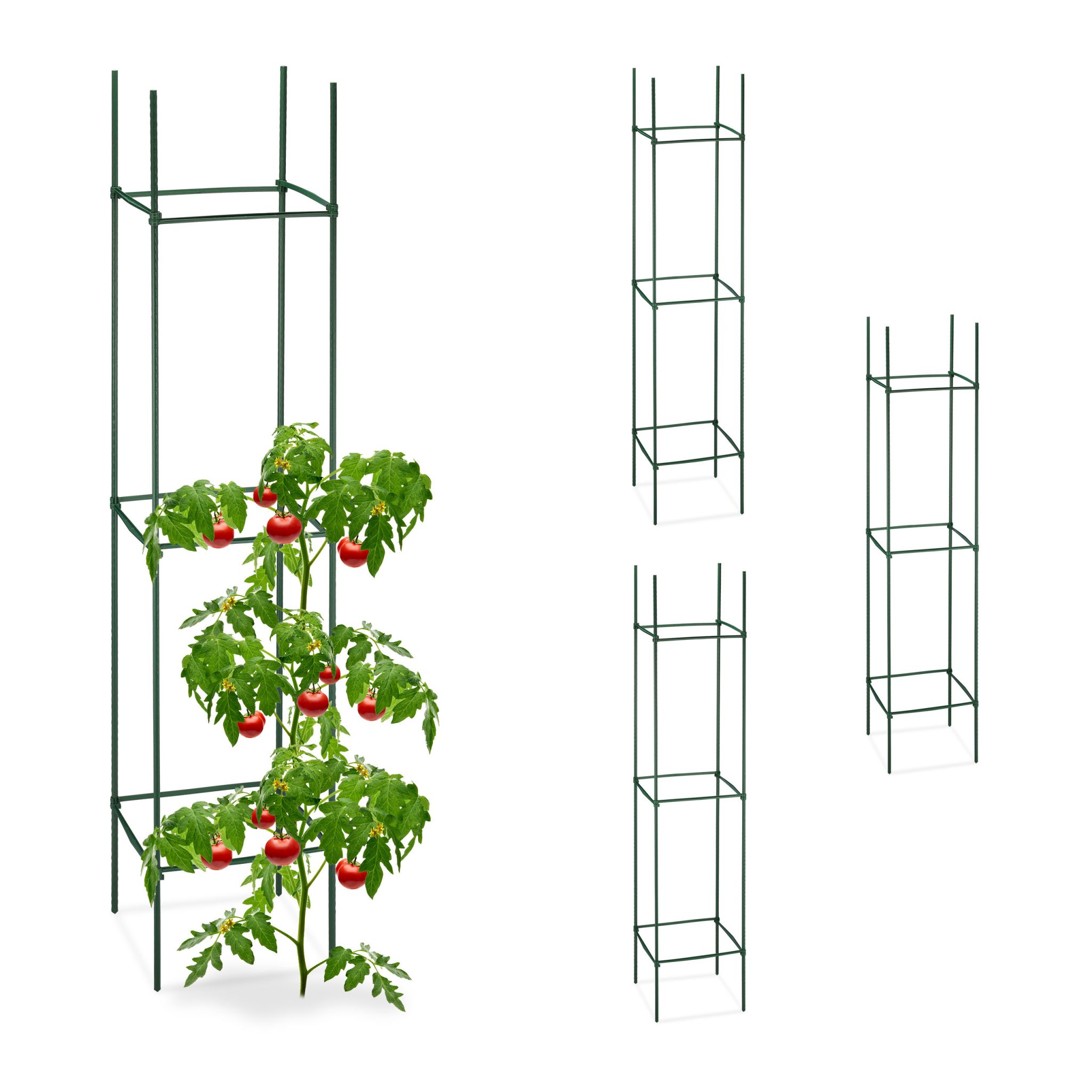 Rankhilfe 4er-Set 150cm Dunkelgrün