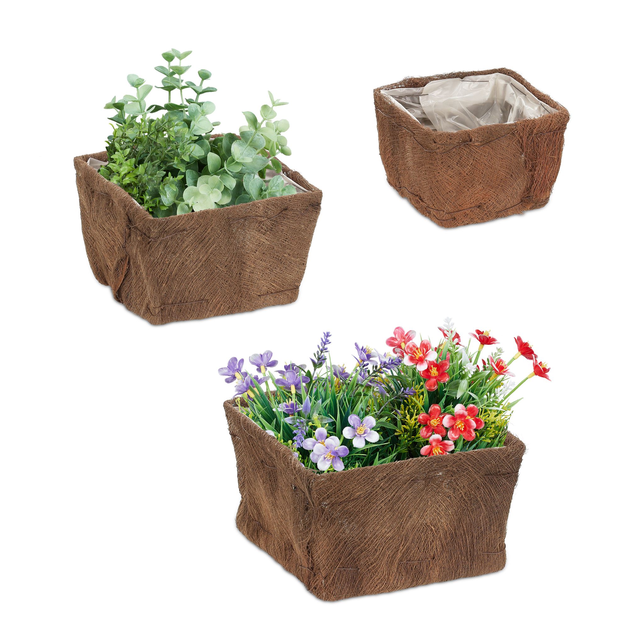 Blumentopf 3er-Set Braun