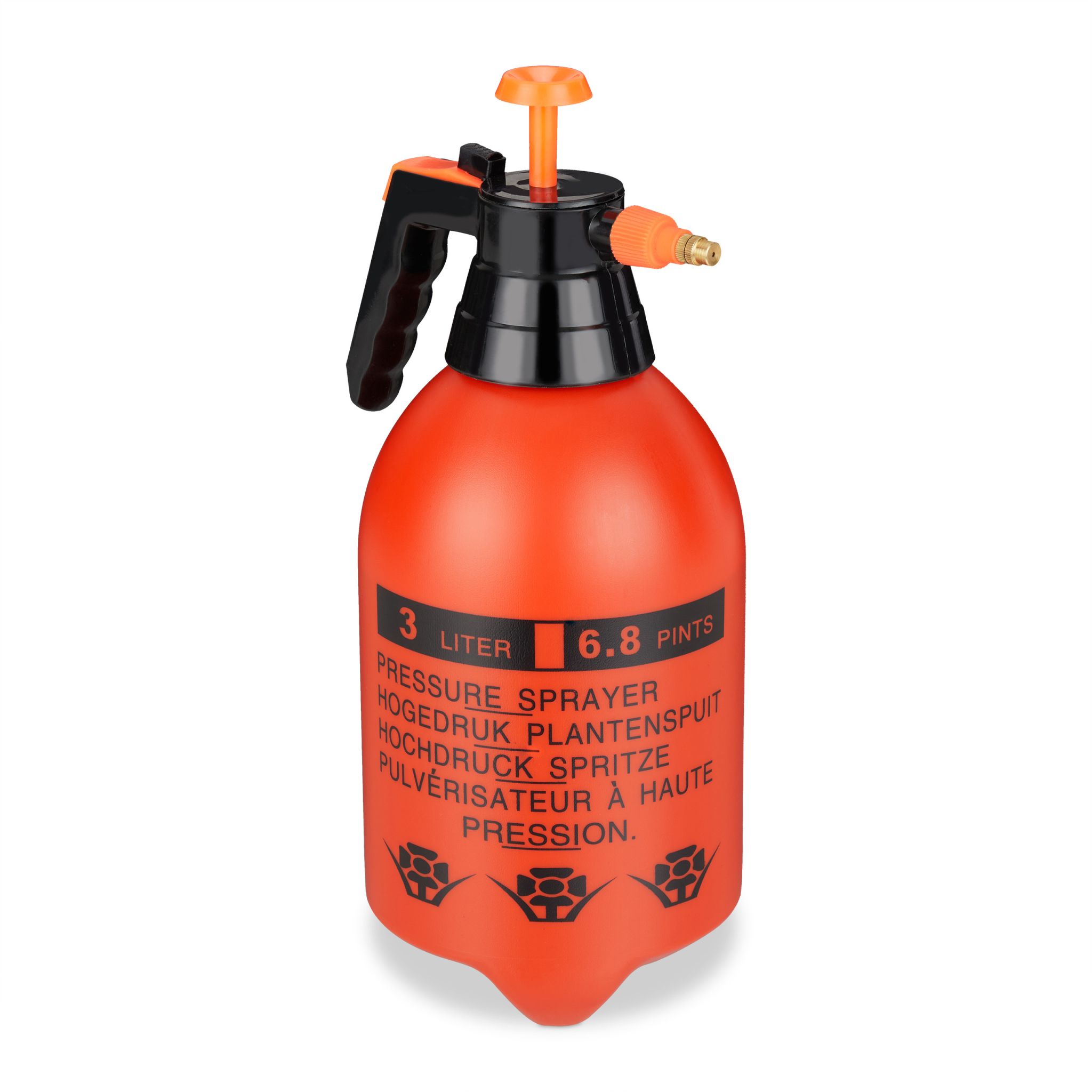 Drucksprüher 3 Liter orange Orange-Schwarz