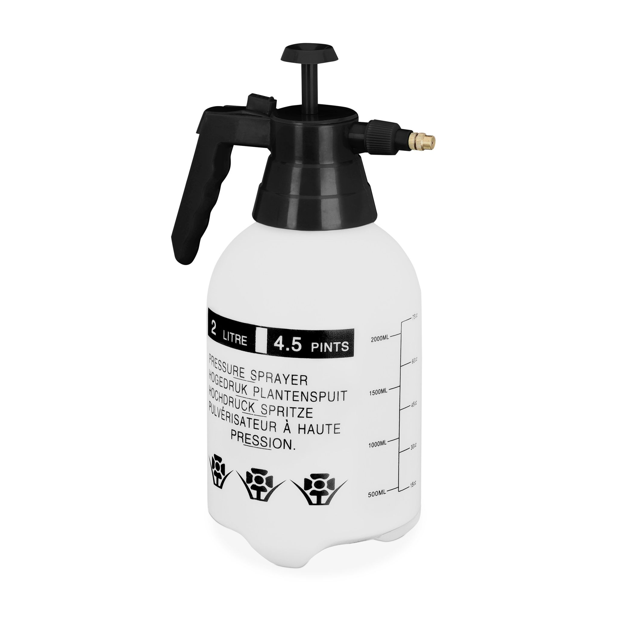 Drucksprüher 2 Liter schwarz Weiss-Schwarz