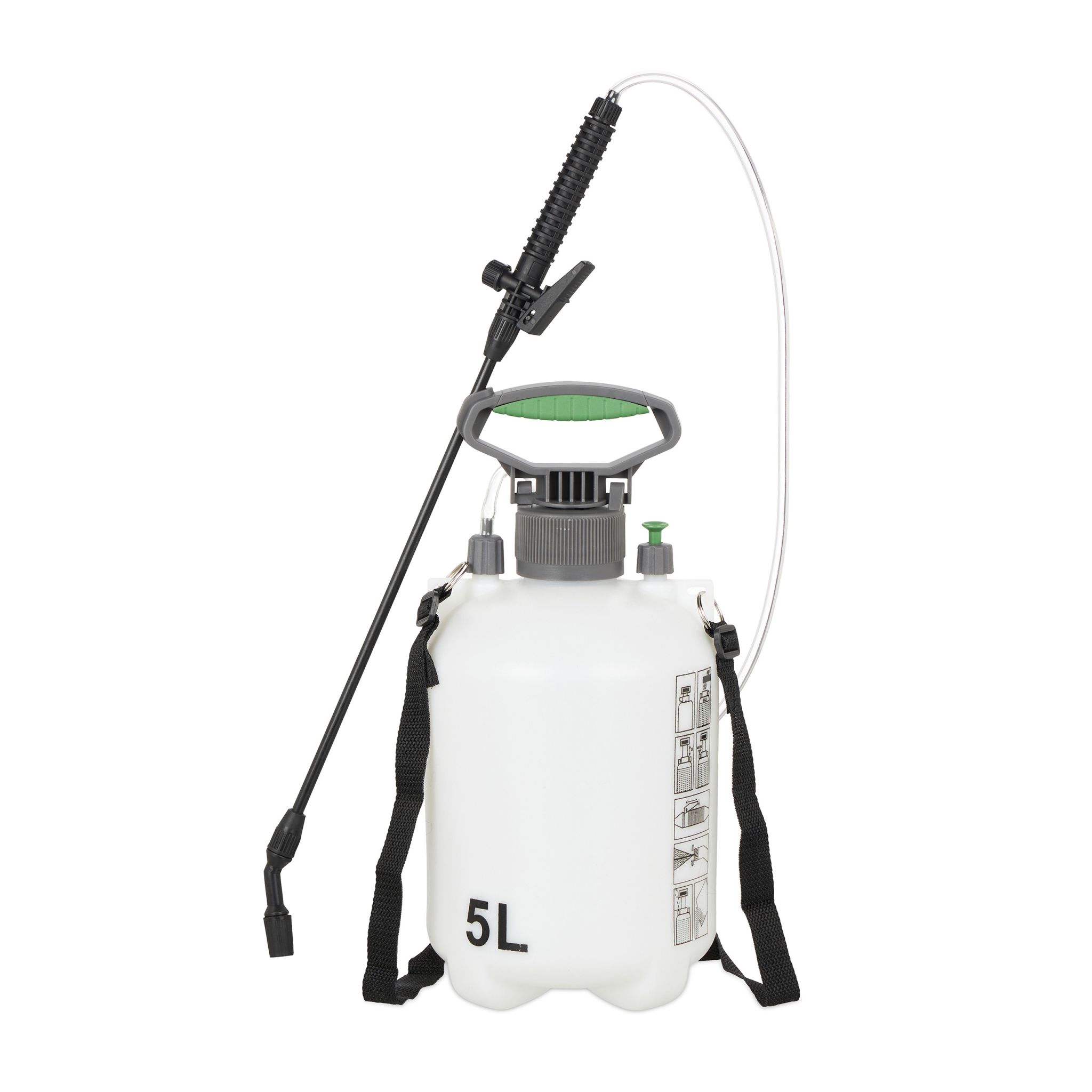 Drucksprüher 5 l Weiss-Schwarz-Grau