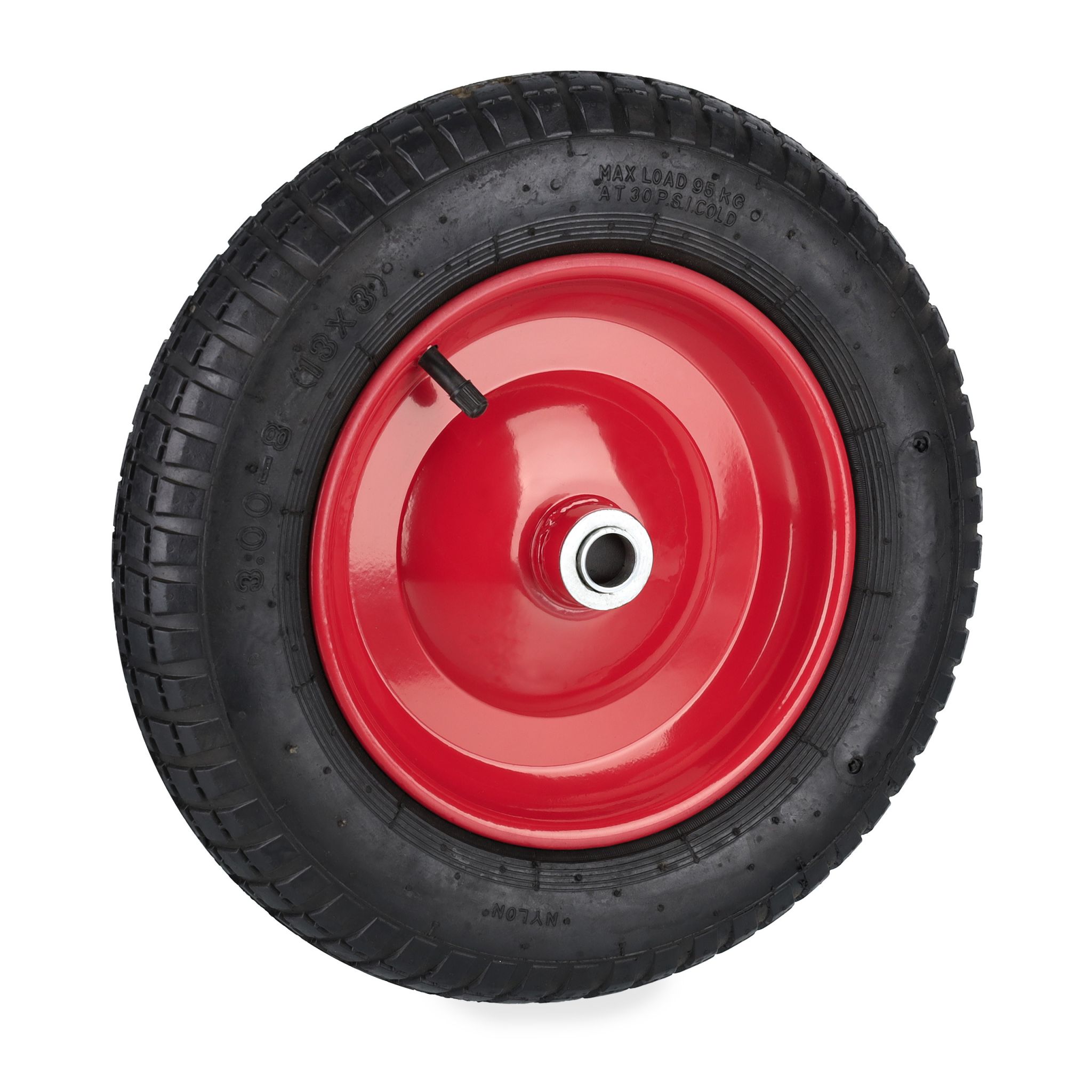 Schubkarrenrad 3.00-8 luftbereift Rot-Schwarz