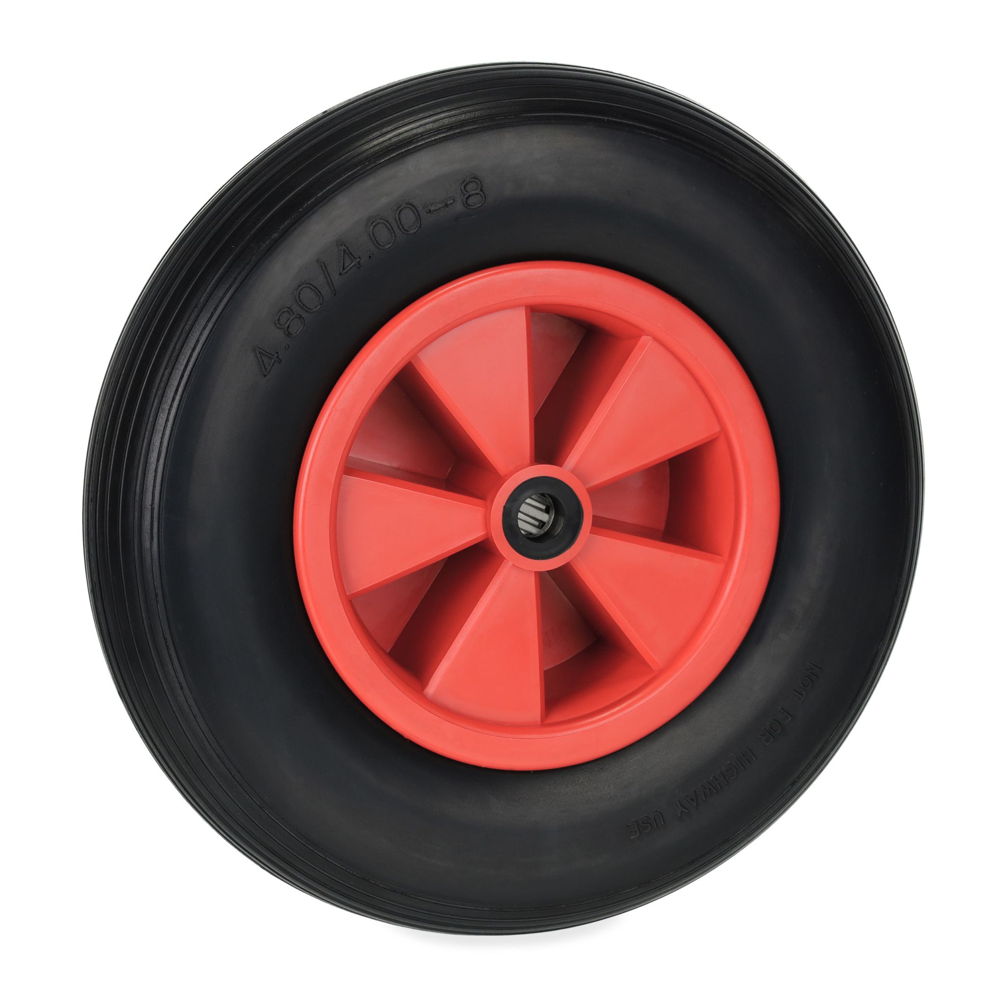 Schubkarrenrad PU 4.80/4.00-8 Rot-Schwarz